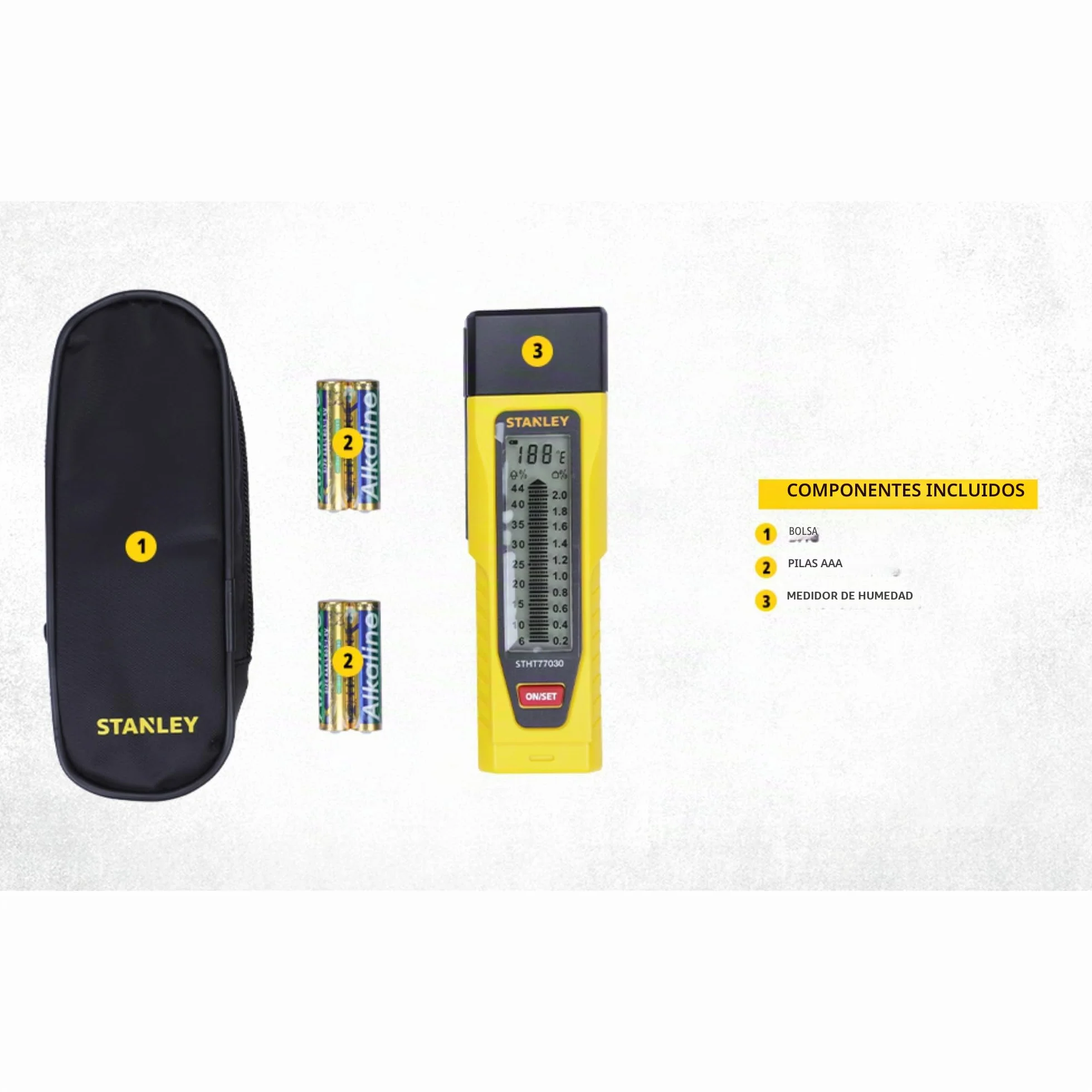 STANLEY Nivel Láser Rojo Cubix, Alcance 12m, Precisión 0,6mm/m, Autonivelante, Líneas Cruzadas, Bloqueo Péndulo, Soporte Multiposición, Pilas y Bolsa - STHT77498-1