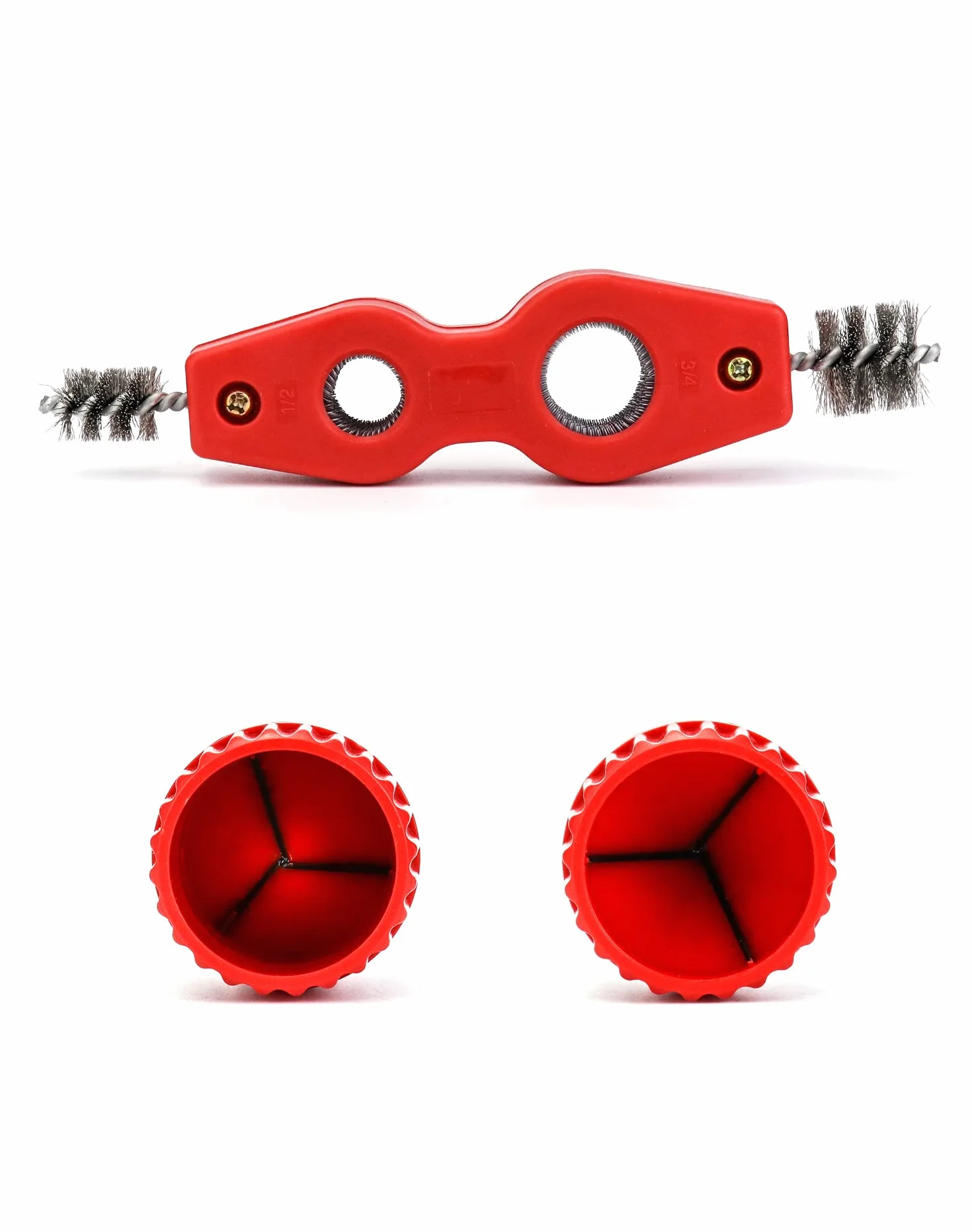 QWORK Juego limpiador escariador tubos cobre PVC acero flexible 2 limpiadores 2 escariadores