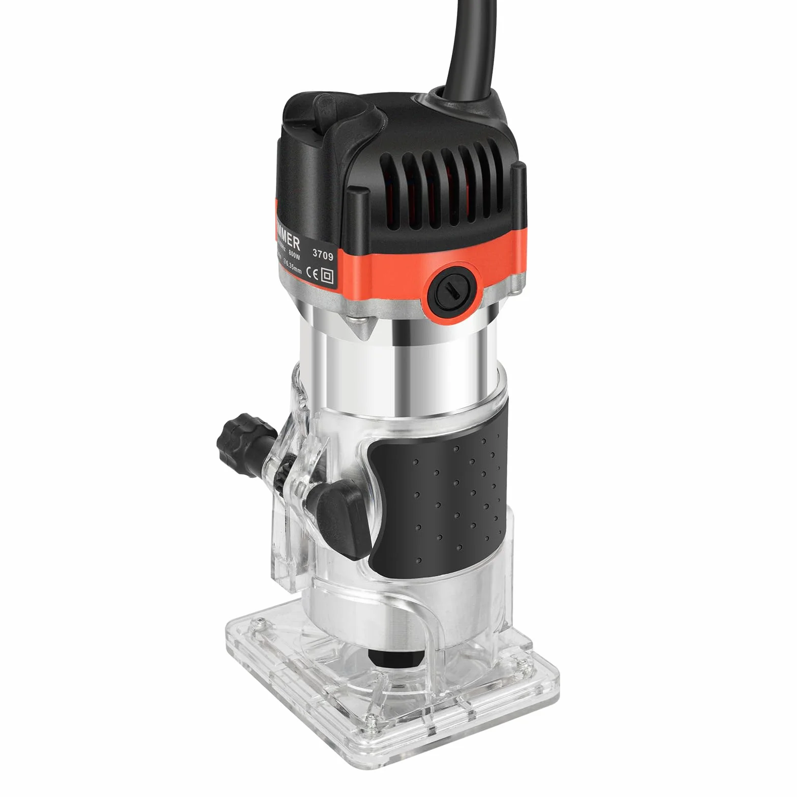 Fresadora de cantos, fresadora manual eléctrica de 800W, 30000 rpm, con carcasa de aluminio para trabajar la madera
