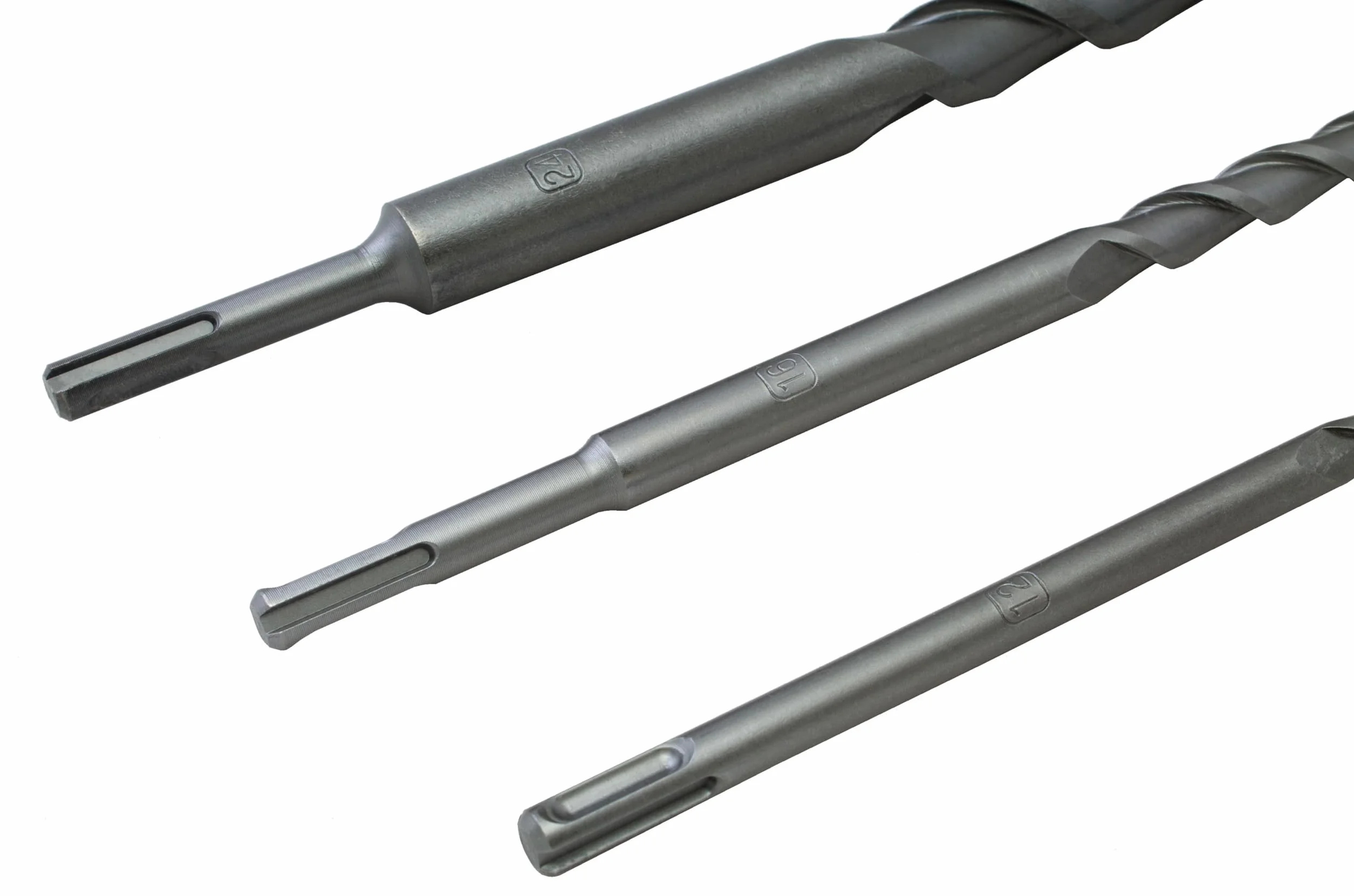 KIT 3 Brocas SDS PLUS de 1 Metro (1000 mm) | Brocas Pasamuros Extra Largas SDS-Plus: Ø 12, 16 y 24 mm | Barrenas Profesionales Hormigón, Piedra y Ladrillo (mampostería. Punta de Carburo de Tungsteno