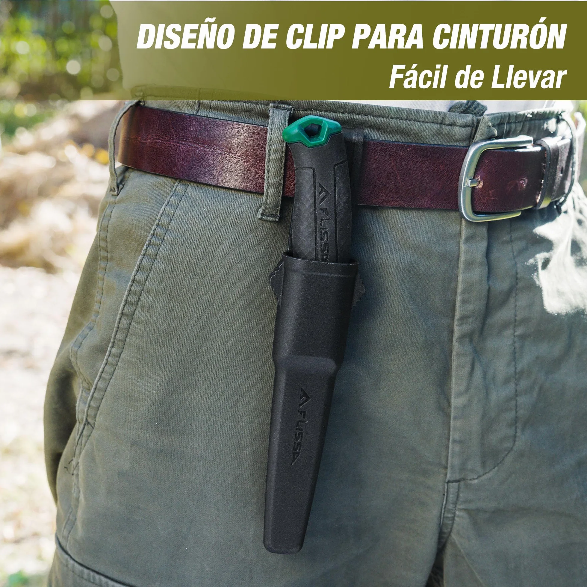 FLISSA Juego de Sierra Plegable y Navaja con Funda para Jardinería