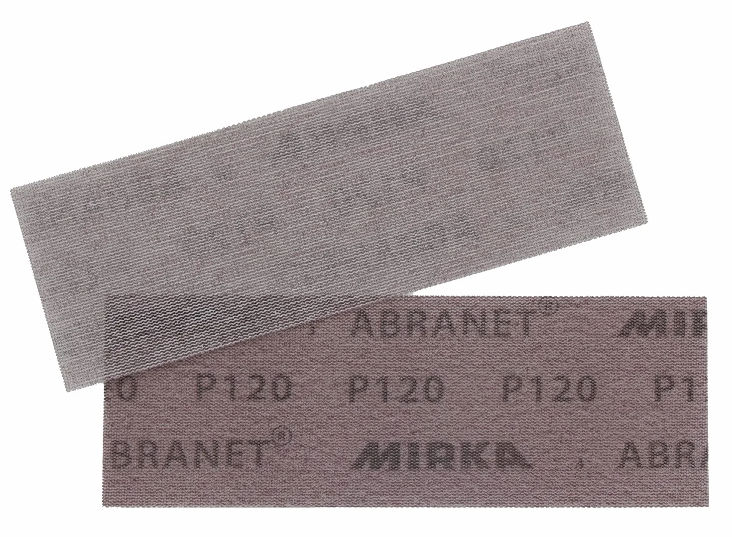 Mirka Abranet tiras de lijado de malla 80x230mm / hojas de lijado con cierre adhesivo/grano P120 / 3 piezas / AE175F0312SL / para el lijado sin polvo de madera, masilla, barniz, plásticos