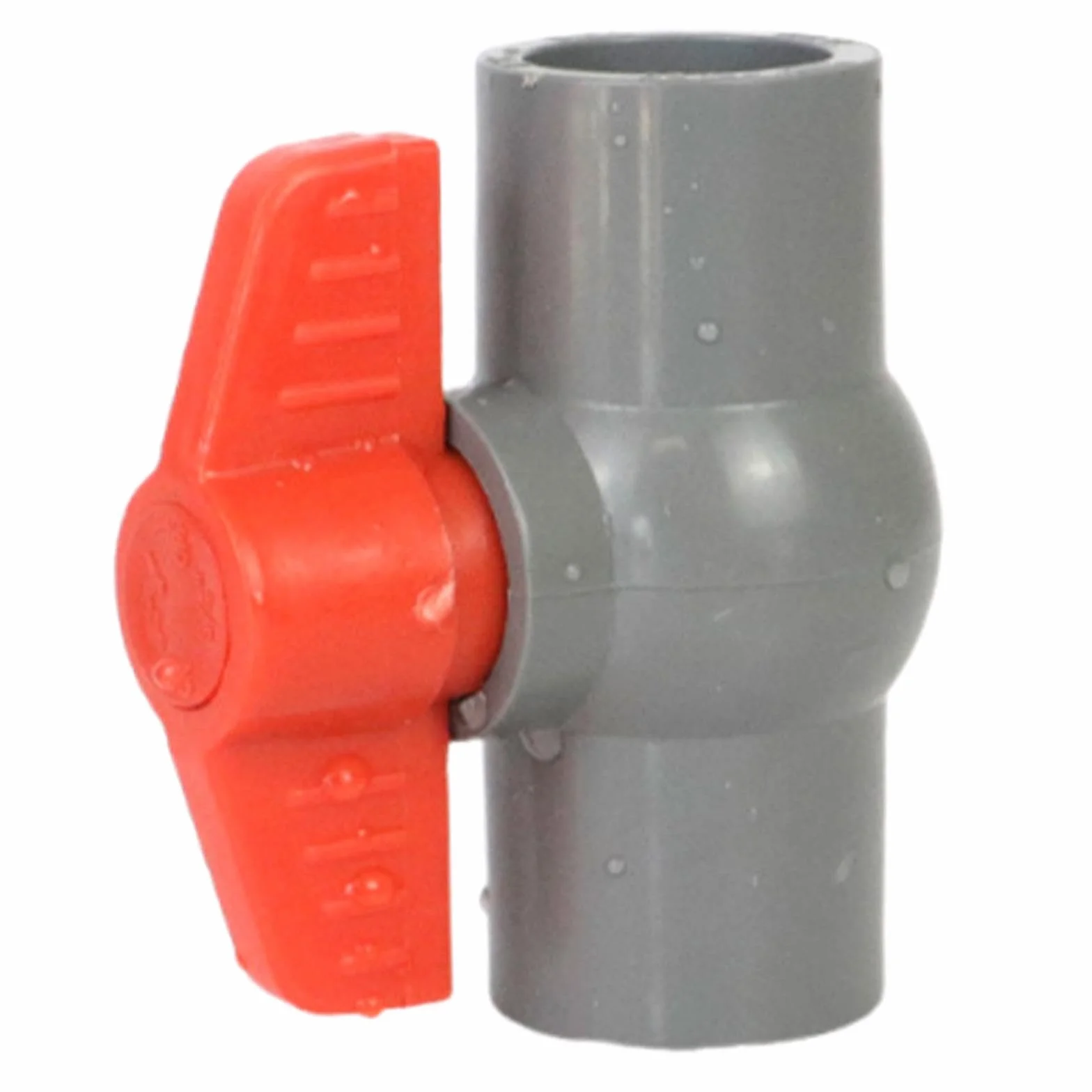 Válvula de bola de PVC Tipada de dos vías Tipado T Rellegador T Maneja Válvula de cierre de agua para el tratamiento del tratamiento de agua El, 63mm