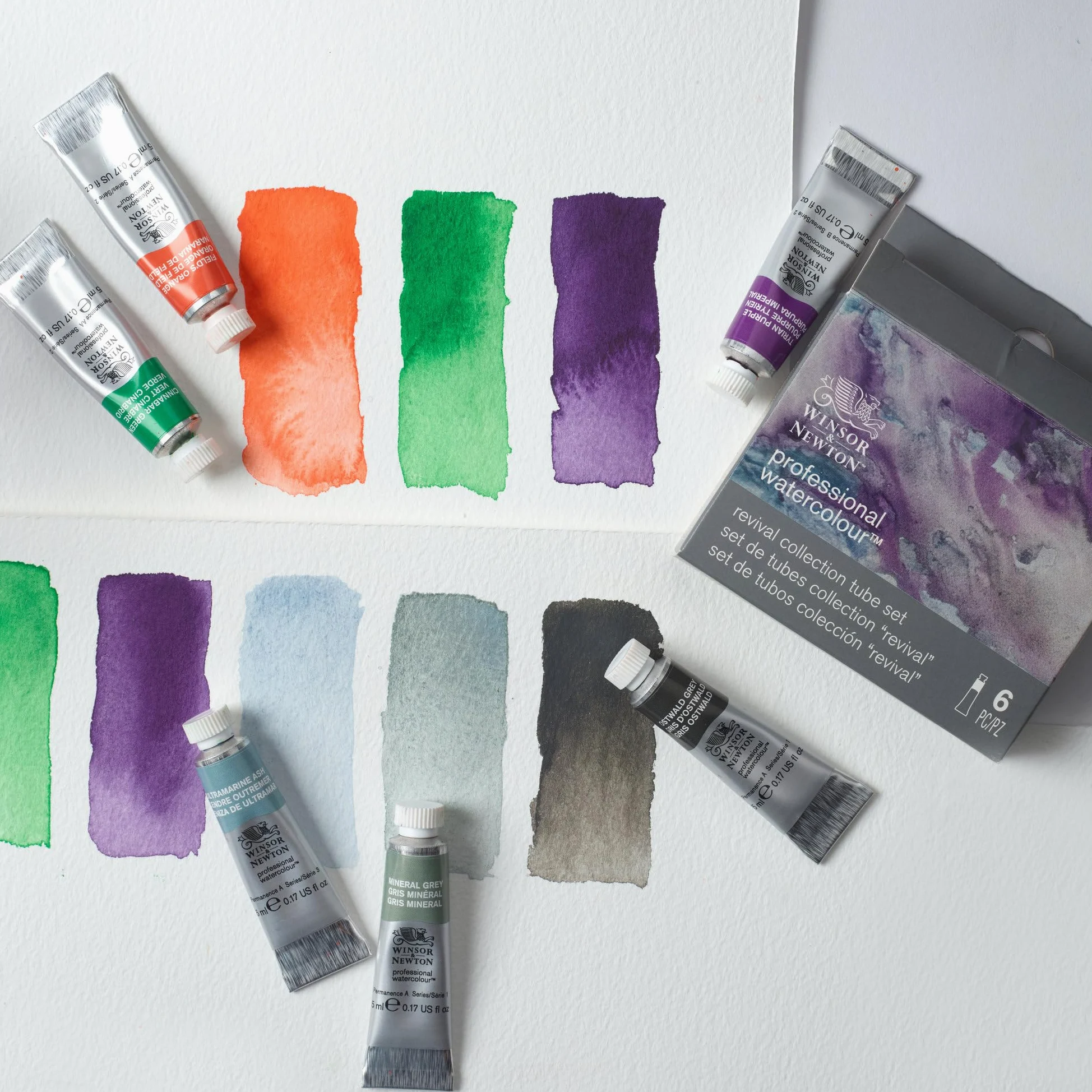 Winsor & Newton 0190825 Acuarela Profesional, Colección Revival - Set de 6x5ml