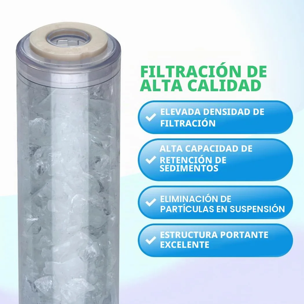 WK Cartucho filtrante con cristales anticalcare, attachi da 10"