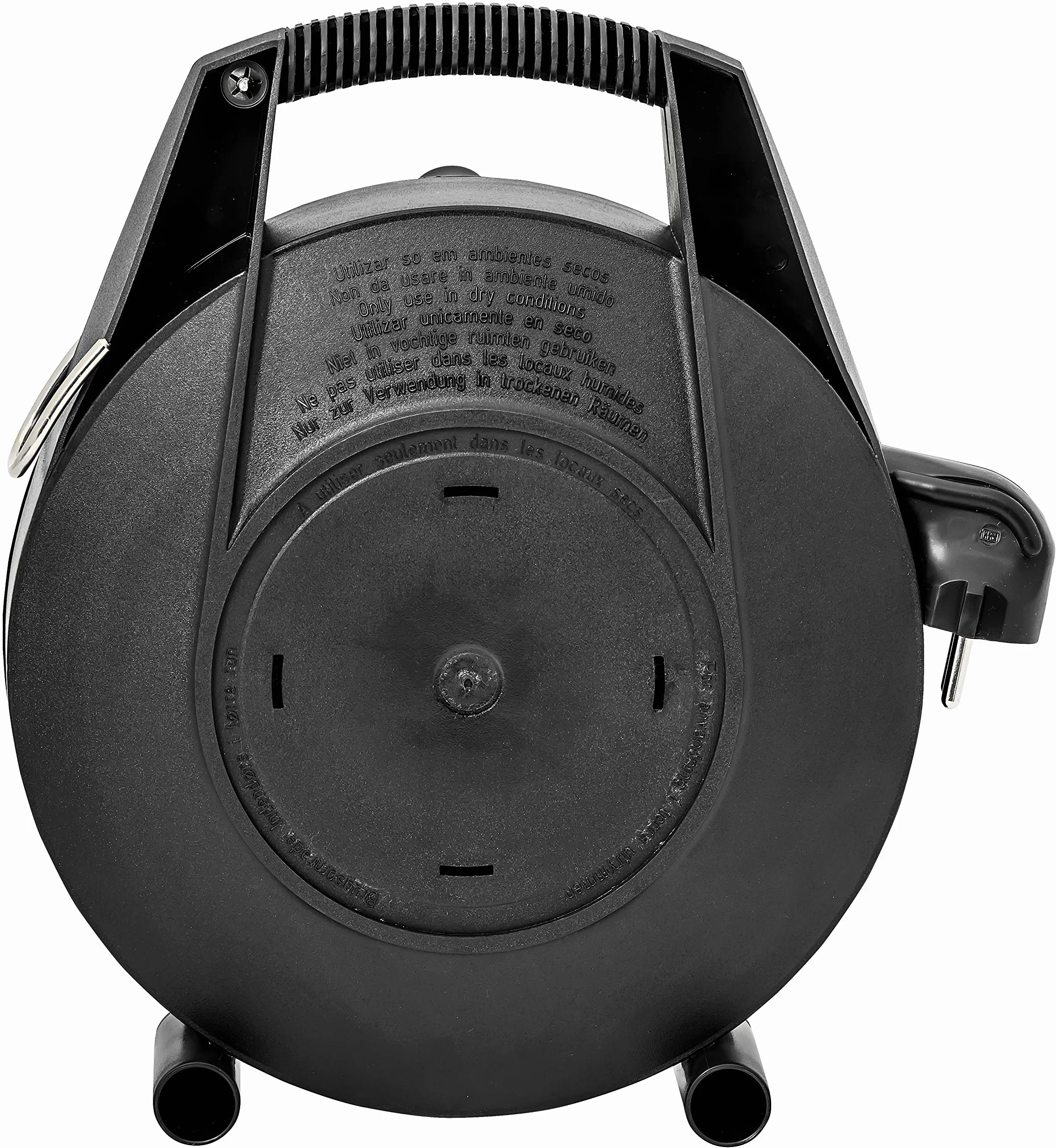Brennenstuhl 1102701 - Comodidad línea 10m cl-x carrete eléctrico h05vv-f 3g1,0 negro