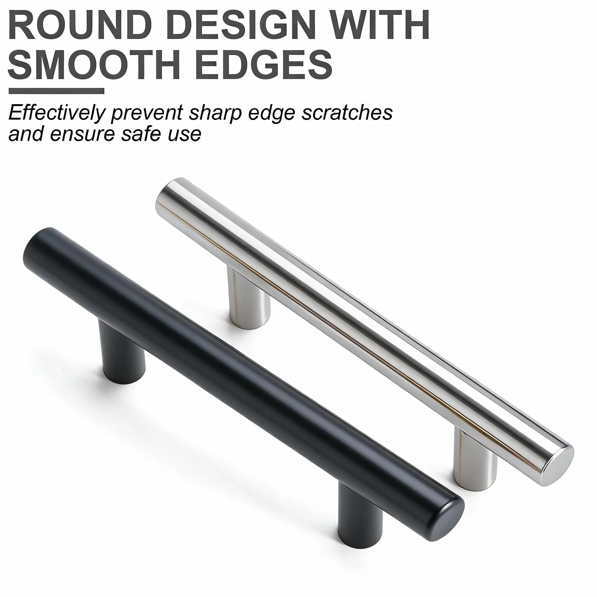 4 piezas de tiradores para muebles de acero inoxidable, distancia entre agujeros de 128 mm, tiradores para cocina, tiradores para armarios de plata, tiradores para puertas, tiradores para