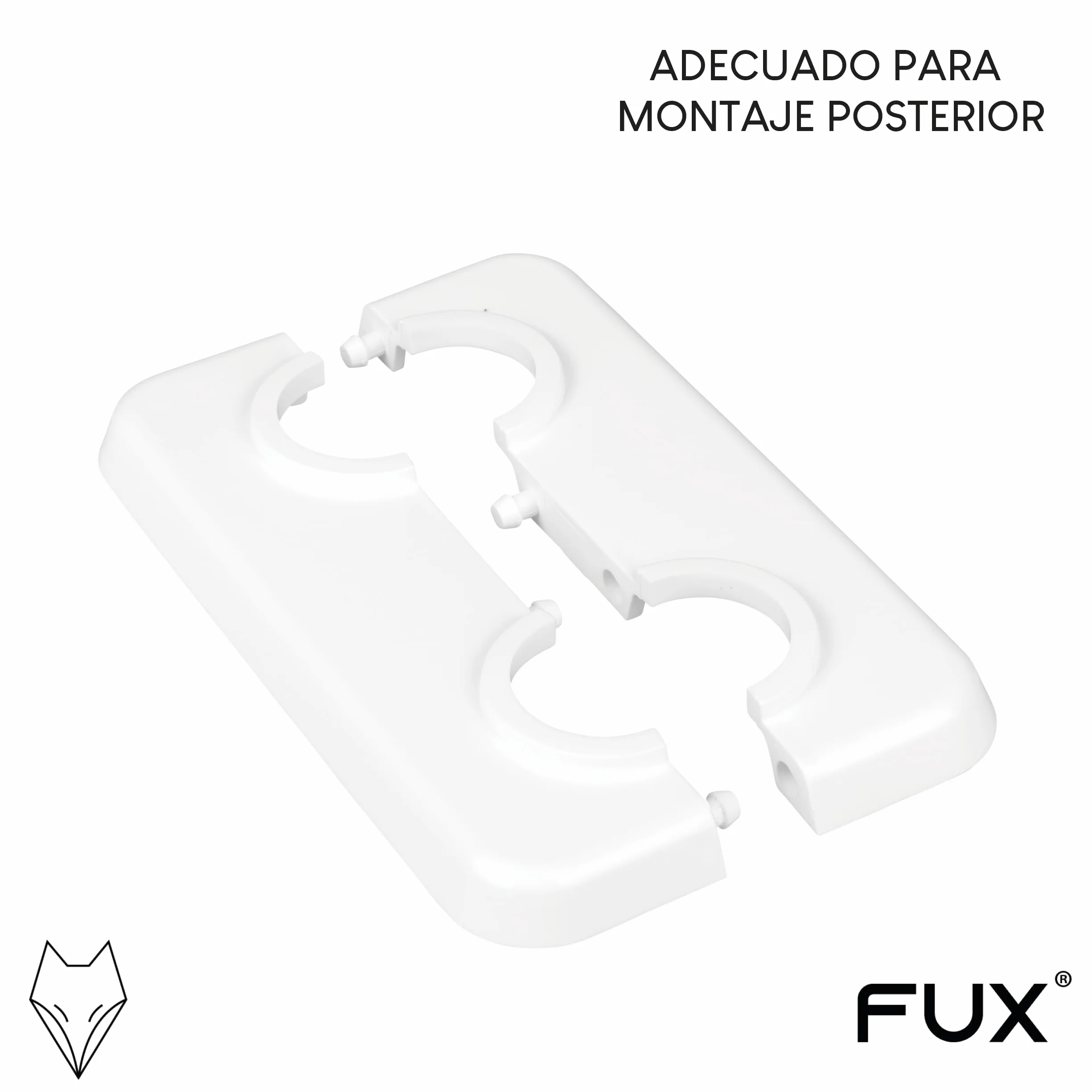 10 Piezas de rosetas dobles para tuberias de calefaccion, tamaños de 12mm a 21,3mm embellecedor, cubre tubos radiador, tapa, polipropileno blanco (15mm)