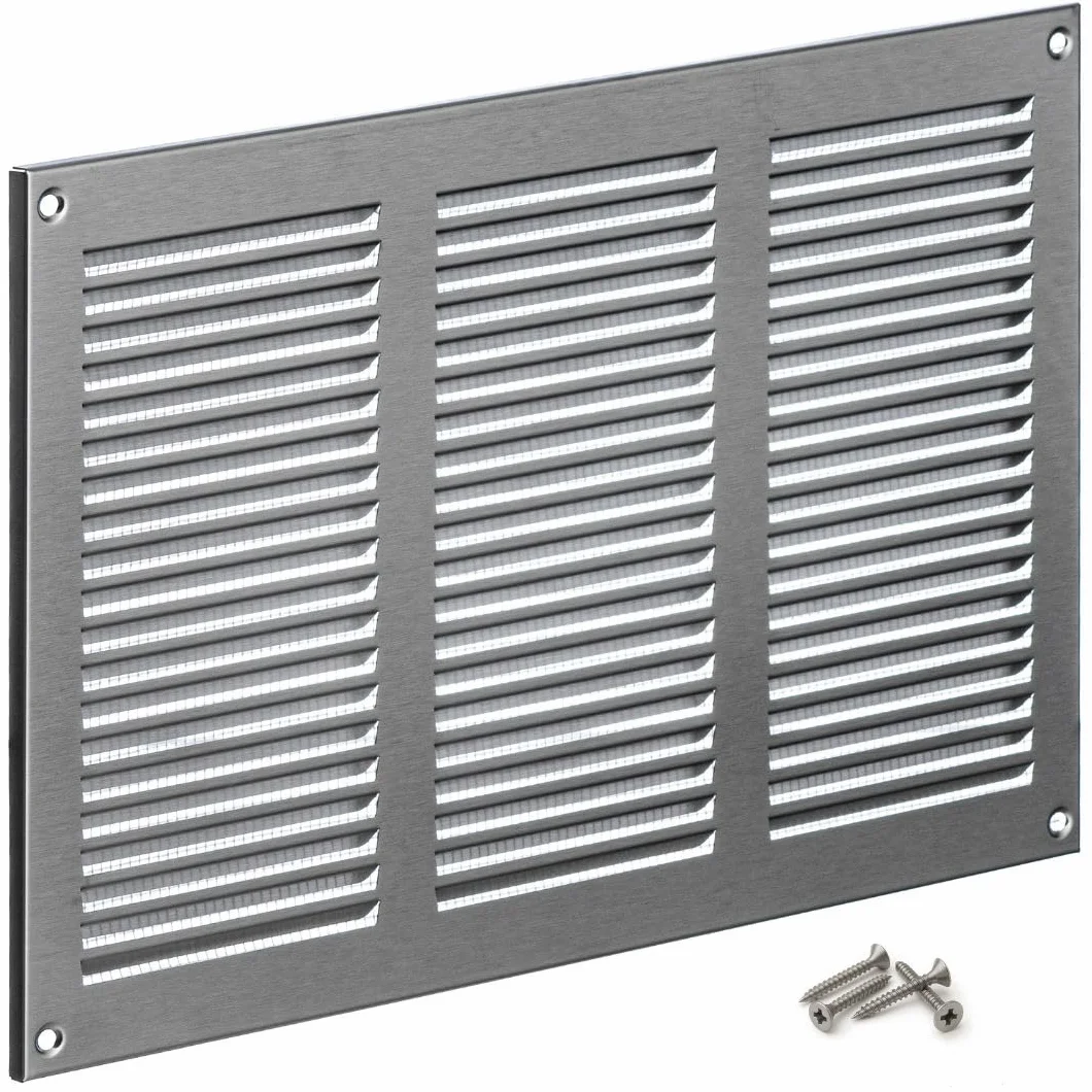 Steinberg14 Rejilla de Ventilación de Acero Inoxidable 300x200mm, con Protección Contra Insectos, ideal para ventilación, medidas 30x20 cm