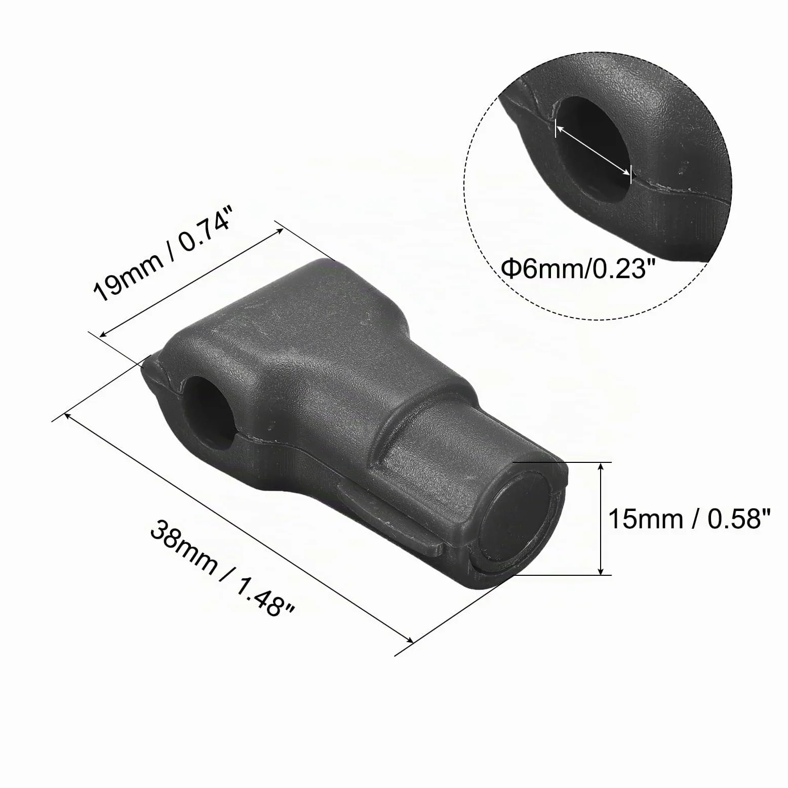 sourcing map Minorista Tienda Supermercado Móvil Teléfono Antirrobo Gancho Bloqueo, 6mm Especial Magnético Pantalla Estante Bloqueo, Clavija Gancho, Negro Paquete de 50