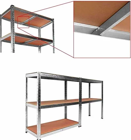 Estantería metálica galvanizada 875Kg 5 Baldas Modular 180 x 90 x 40cm