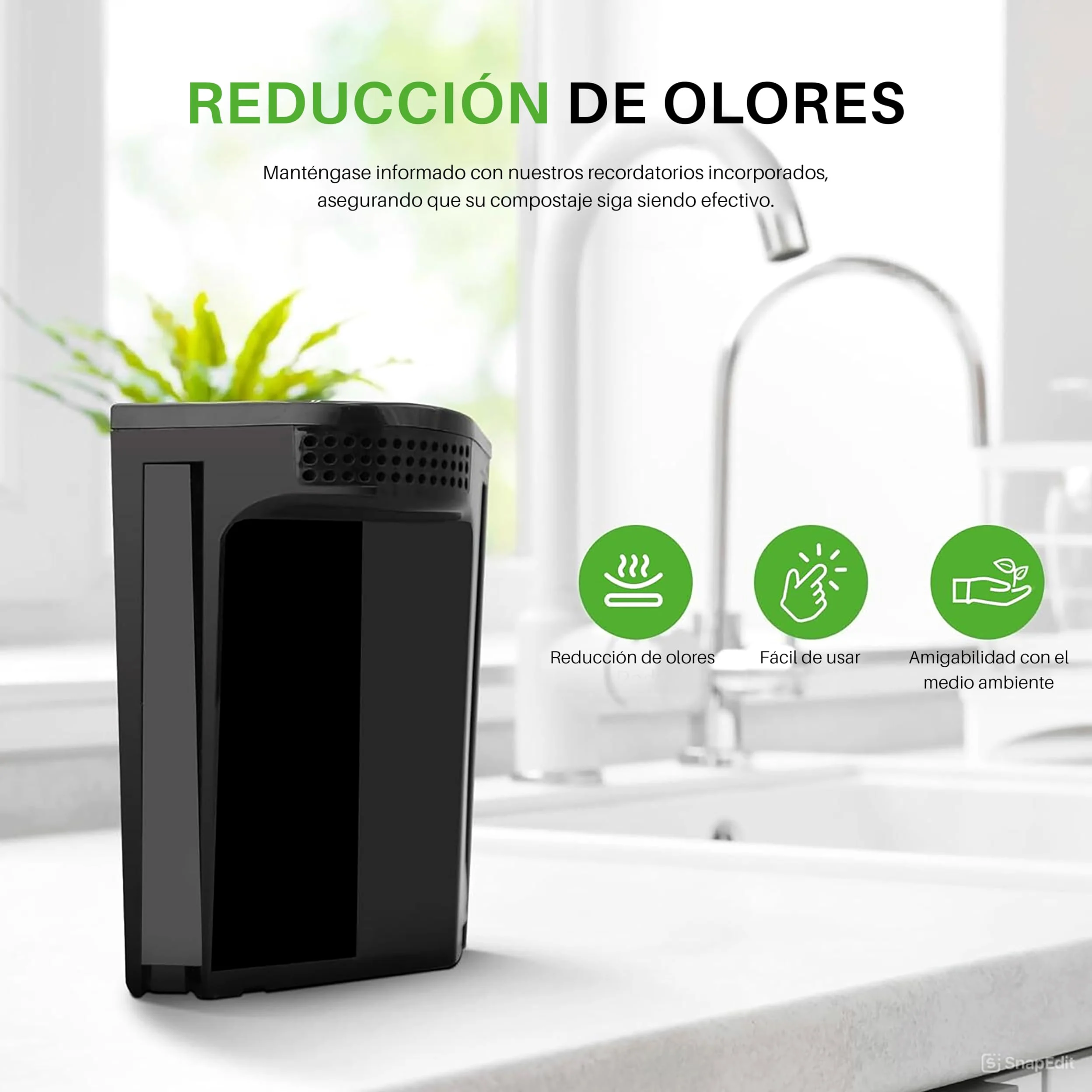 NutriChef Filtro de reemplazo para el compostador electrico, De facil instalacion
