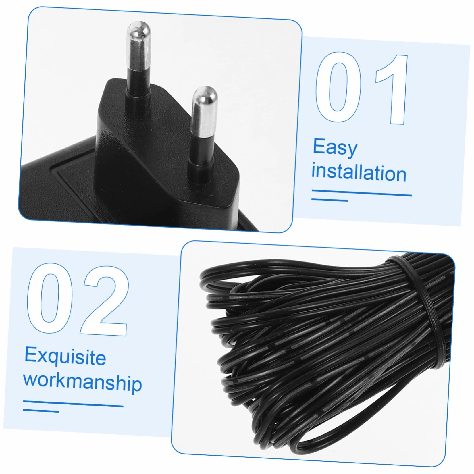 LIFKOME Adaptador de Corriente de Plástico Negro para Timbre Vídeo 24v500mah Suministro Estable Diseño Elegante y Compatible Sistemas de Timbre para Uso Doméstico