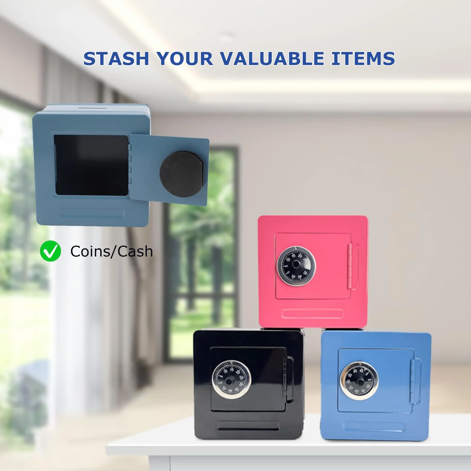 Caja Fuerte de Metal Electrónica con Cerradura y Código para Seguridad del Hogar