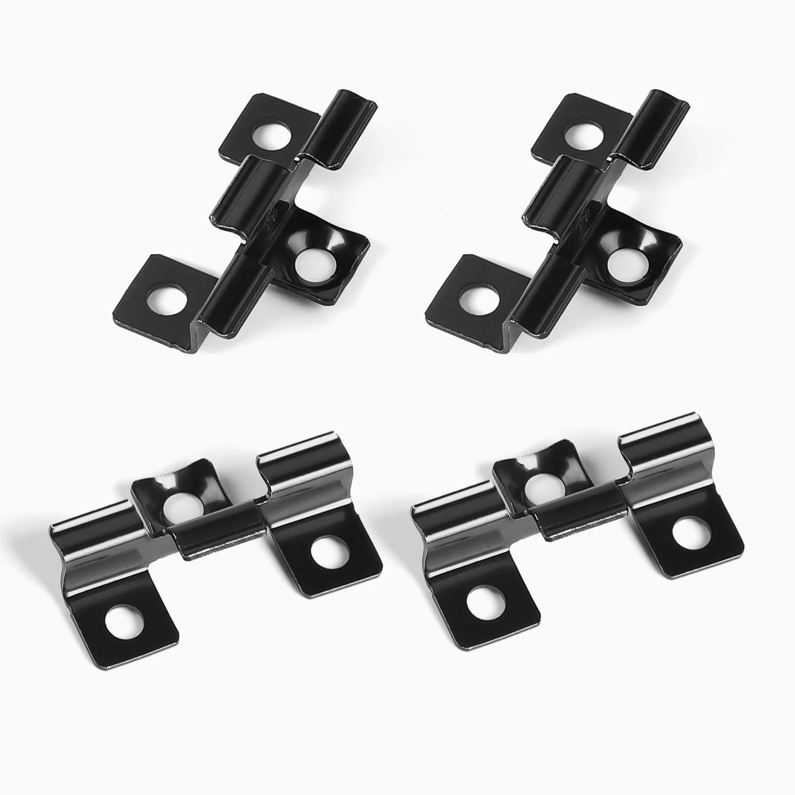 WPC clips 100 clip di fissaggio Acciaio inox di fissaggio per terrazze 6,5mm Clip per pavimenti in composito Fissaggio nascosto Clip di fissaggio in acciaio Campo di serraggio 6,5 mm, Nero