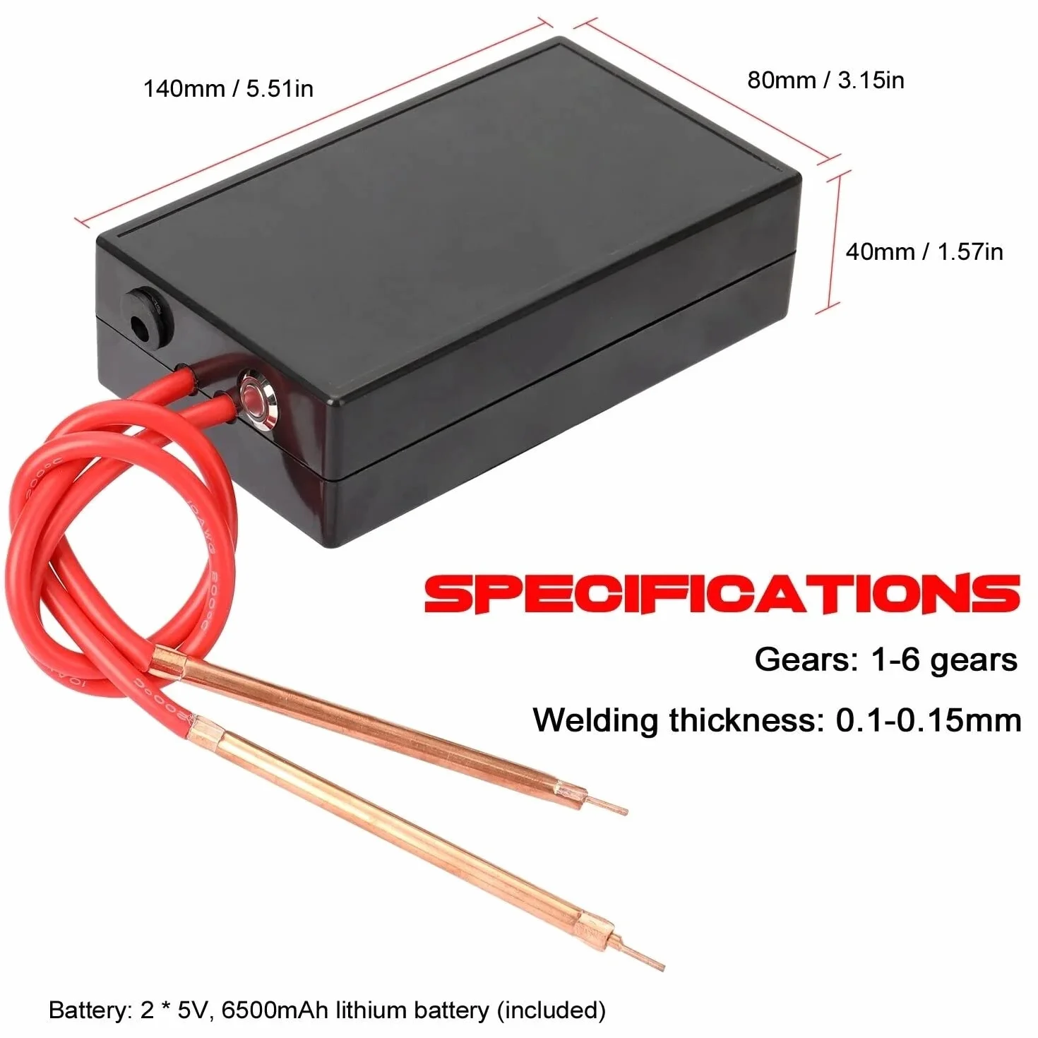 WANGCL 18650 Soldador por puntos de batería, Máquina de soldadura por puntos, Mini herramienta portátil de soldador por puntos Juego completo de bricolaje Soldadura por puntos Mini Herramienta