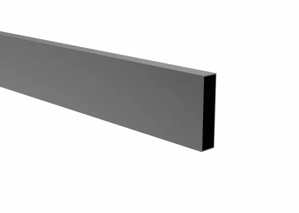 Sellon24 Listón de aluminio para vallas (20 x 80 mm, 3000 mm), color antracita RAL 7016, perfil vertical