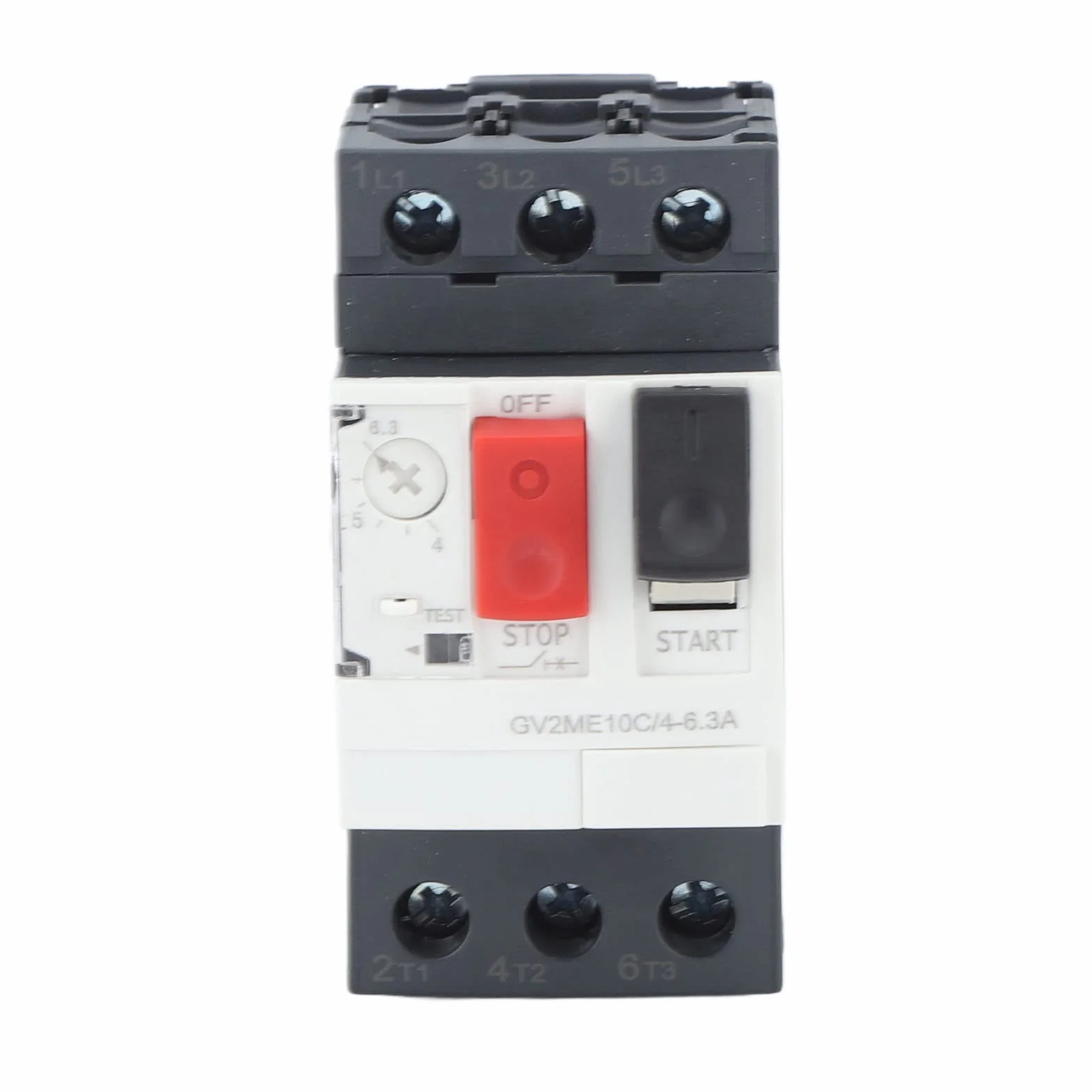 Disyuntor de Motor AC690V Protección contra Cortocircuito de Sobrecarga Interruptor de Protección de Motor Disyuntor con Montaje de Riel de Guía de 35 Mm (GV2-ME14C 6-10A)