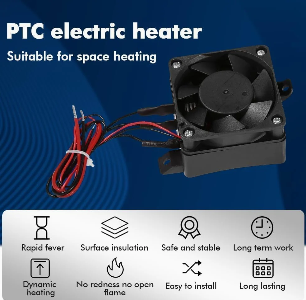 Calentador De Espacio Pequeño Calentador PTC, 220V 300W Calentador De Aire De Cerámica Calentador De Habitación Calentador De Aire PTC Elemento De Calentamiento Termostático De Cerámica Calentador De