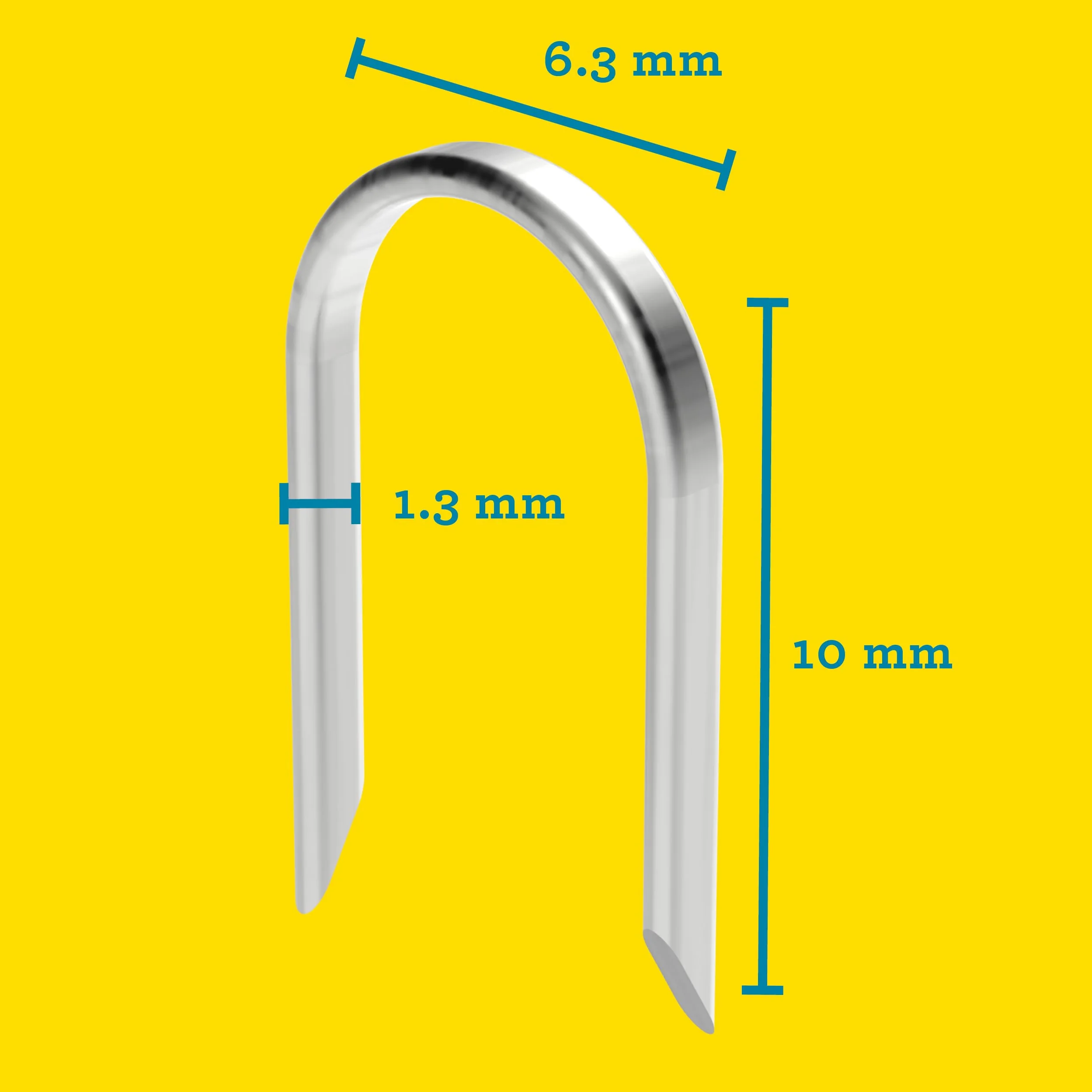 Rapid Caja de Grapas de Corona Redondeada con Recubrimiento Blanco para Cables de Bajo Voltaje N.º28 de Acero Galvanizado, 10 mm – 5 x 1.000 Grapas