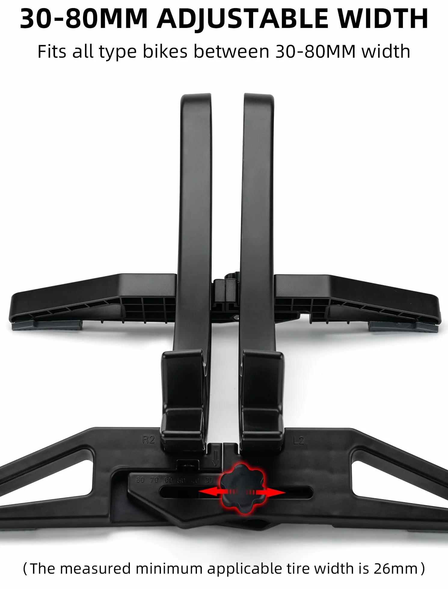 ROCKBROS Soporte de Aparcar Bicicleta para Neumáticos 26–80mm Ajustable Almacenaje Bicicletas Montaña Carretera