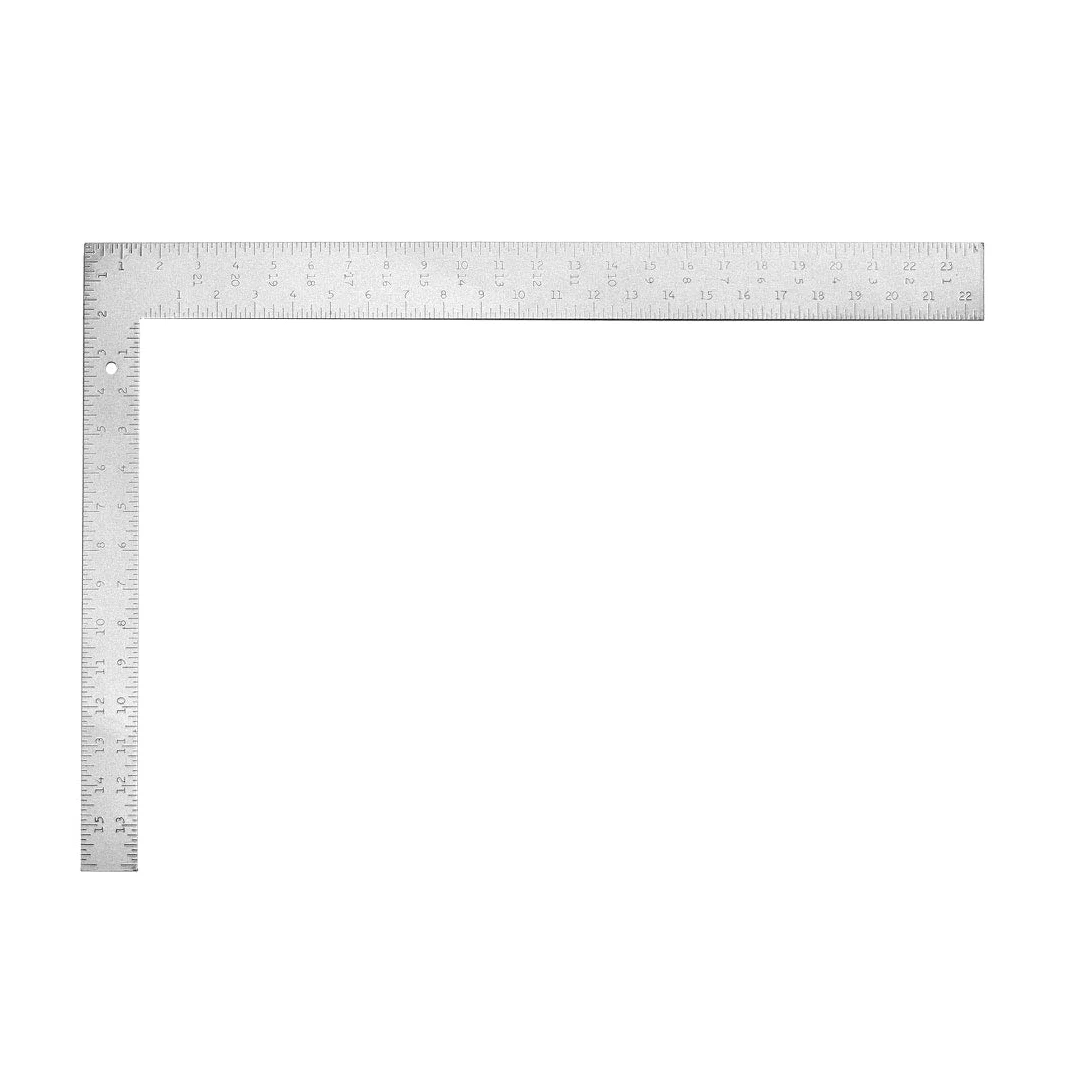 sourcing map Escuadra en L 90 Grados Acero Inoxidable Doble Cara, Regla en Ángulo, Herramienta Diseño Medición para Ingeniero Carpintero Plata 400x600mm