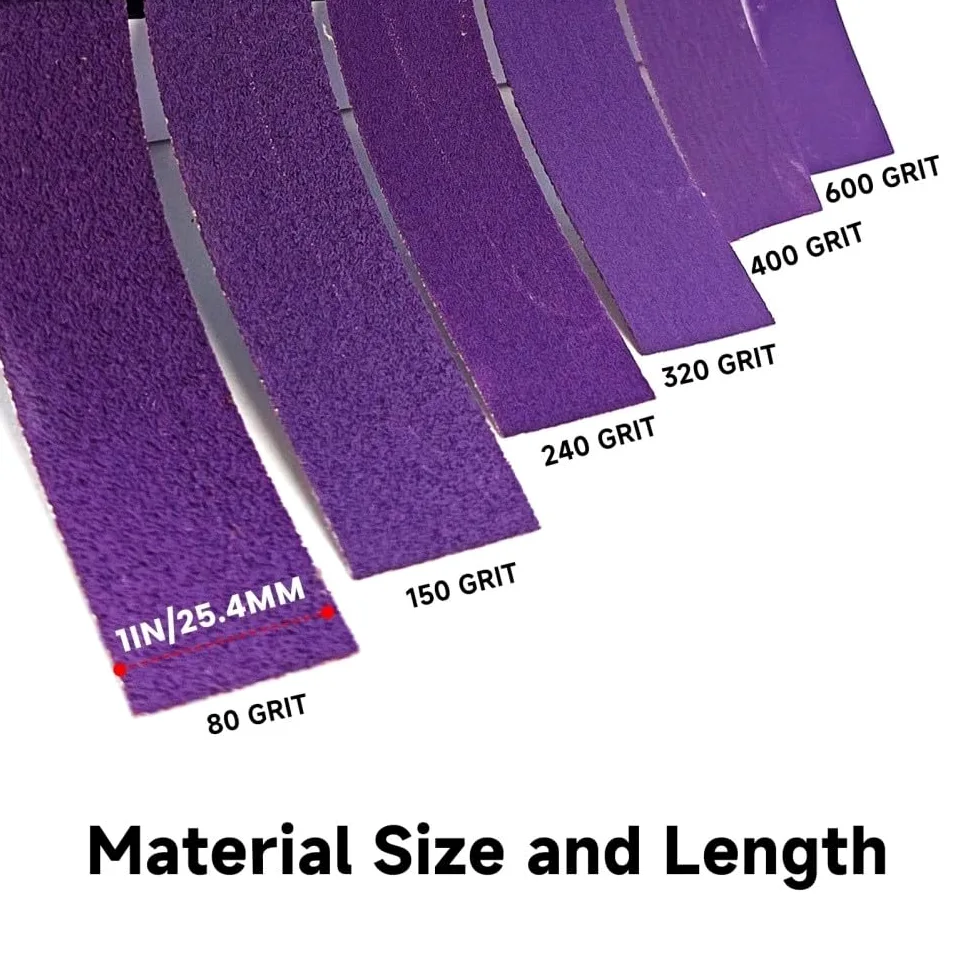 Rollo de cinta de lija de óxido de aluminio, abrasivo con respaldo de tela de alta precisión para pulido de madera y metal, rollo de papel de lija flexible antiobstrucción de 25 mm x 8 m, varios (C)