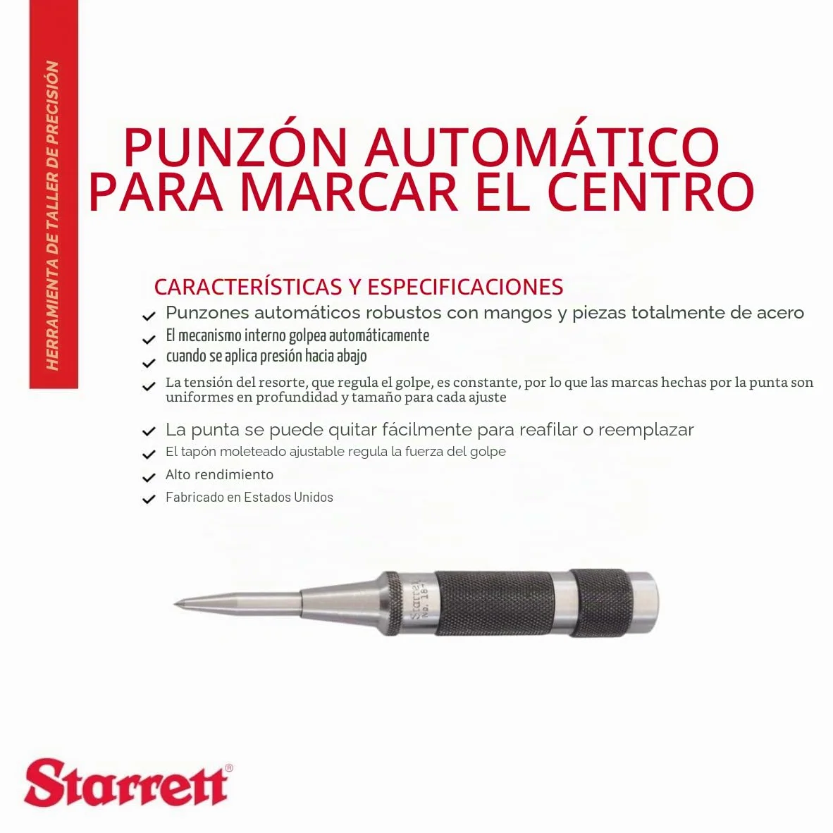 Starrett 18C Granete Automático de Acero aleado.