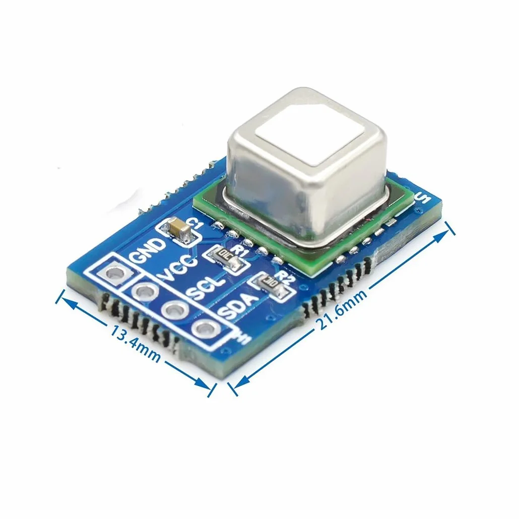 Hailege SCD41 CO2 Sensor de gas de dióxido de carbono Módulo de detección de gas Sensor de monitoreo de temperatura y humedad del aire Comunicación I2C 2.4-5.5V