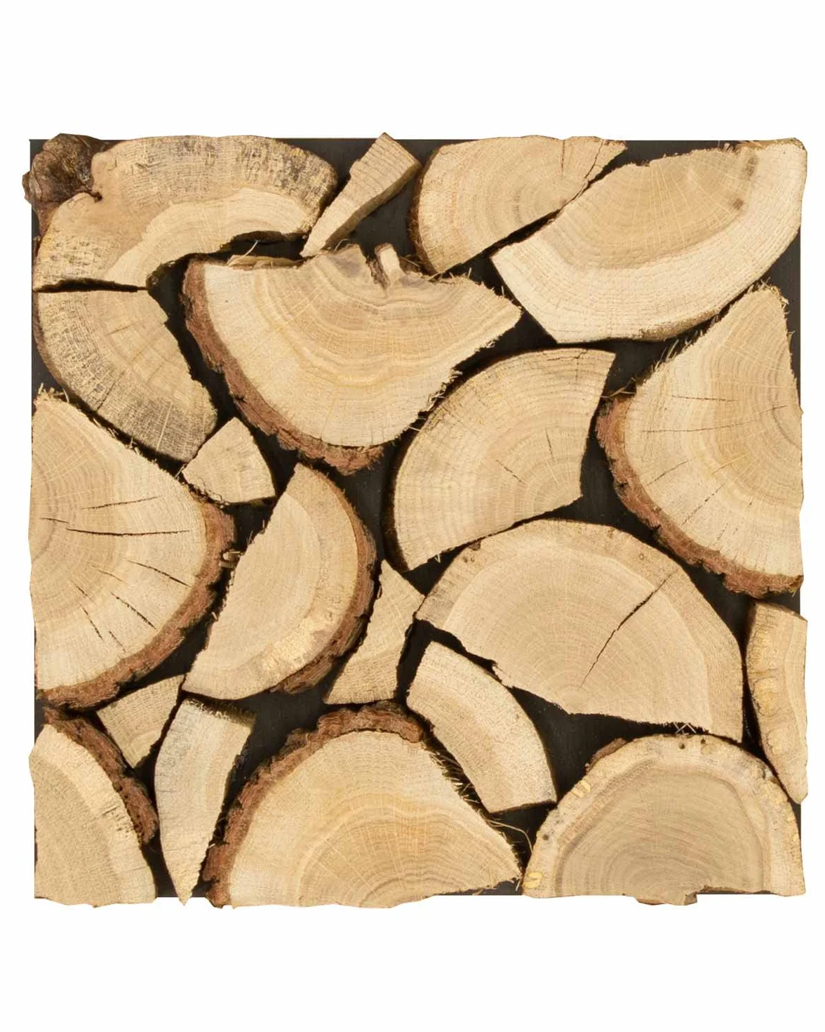 wodewa Panel de madera de roble para chimenea, panel acústico 3D, decoración de pared, revestimiento de madera, chimenea pequeña