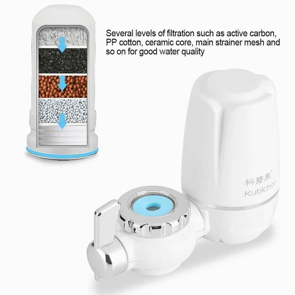 Filtro de agua - Grifo - Filtro de agua - Grifo de cocina - Filtro de agua con núcleo de cerámica lavable - 8 piezas en total para el hogar y la cocina