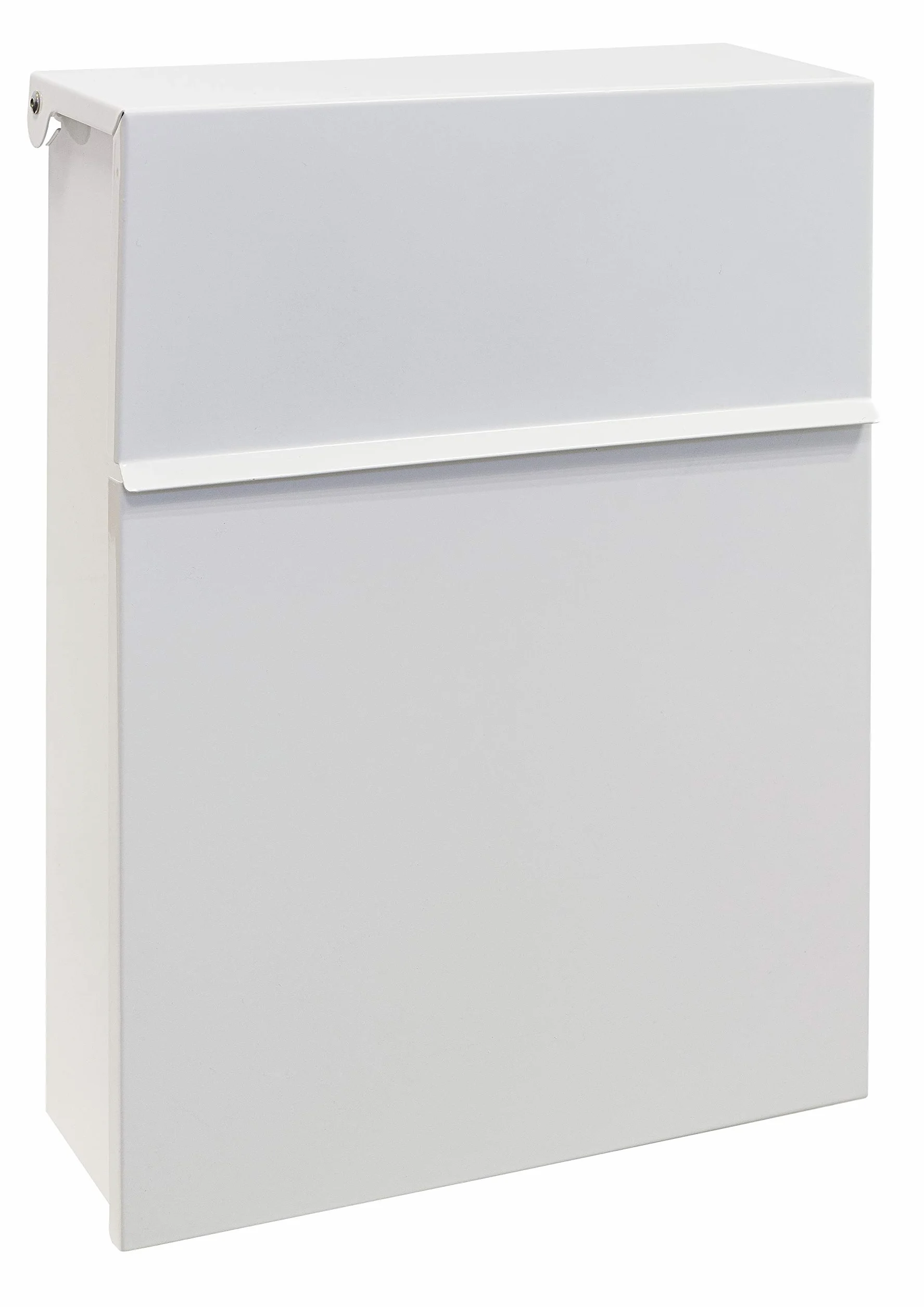 ARREGUI Figure E6701 Buzón Exterior de Acero, Tamaño M (Correo DIN A4 y Revistas), Buzón de Correo con Cerradura Tapada, Buzón de Pared Mediano, Antilluvia, Fácil de Instalar, Blanco