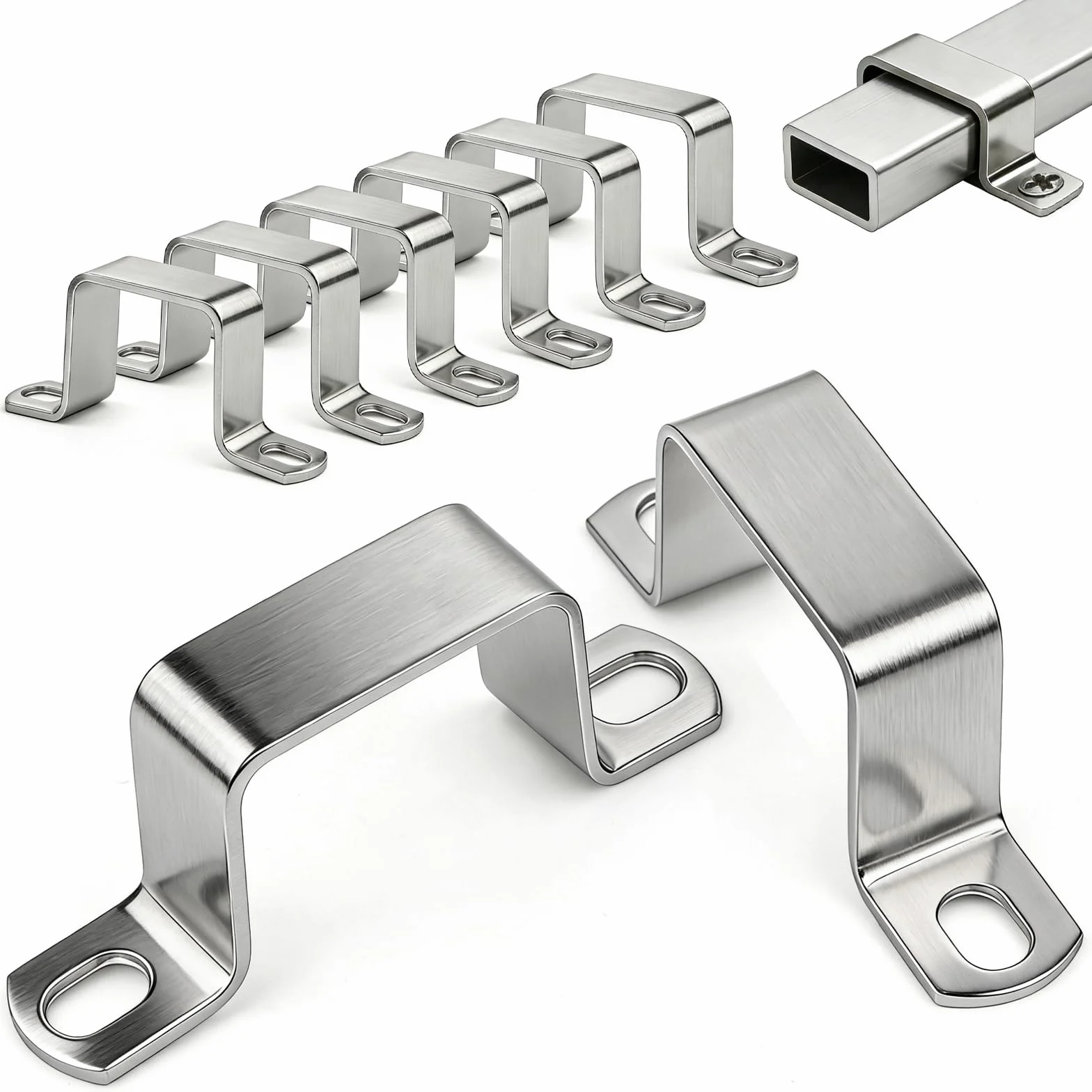 Abrazadera Cuadrada 60×40mm Abrazaderas Tubo Metalicas para Tubo Rectangular