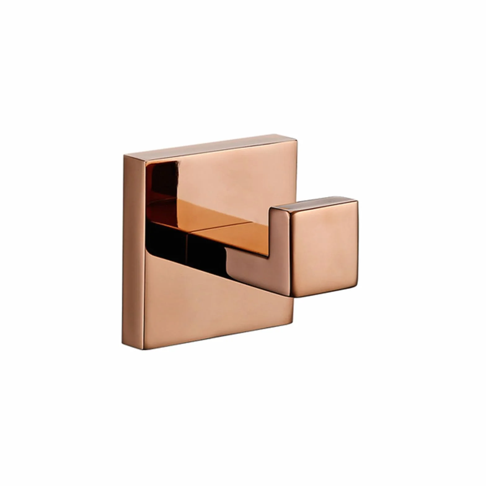 Accesorios de baño Oro Rosa Pulido, Toallero Acero Inoxidable, Soporte Papel, Gancho Toalla, Juego