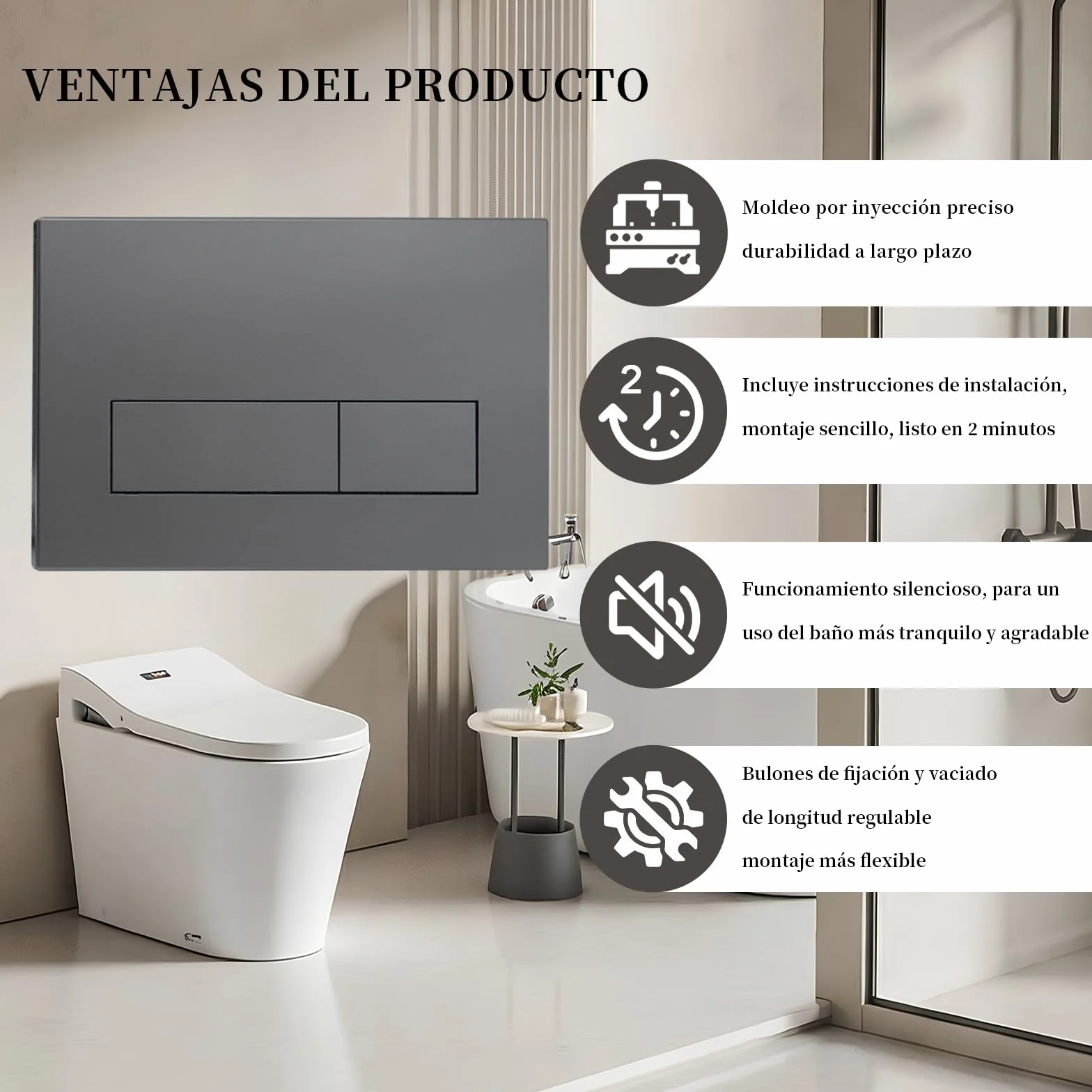 Geberit Sigma Placa de Accionamiento Doble Descarga 245x164 mm UP300 UP320 Gris Oscuro