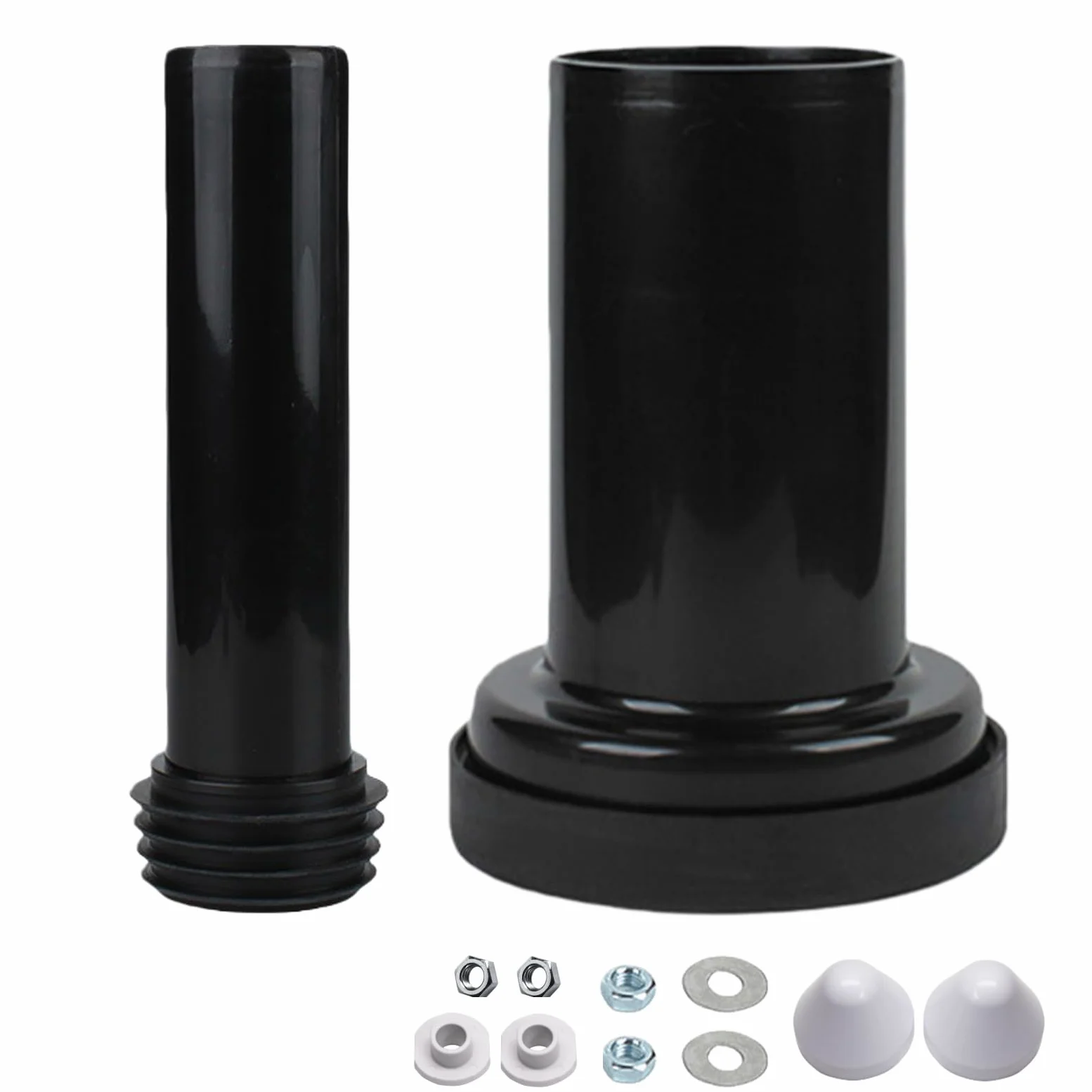 Juego de conexión para inodoro de pared, diámetro de tubo de polietileno 90/110, longitud 180 mm, con doble junta especial, accesorios de montaje, compatible con Geberit 152.426.46.1