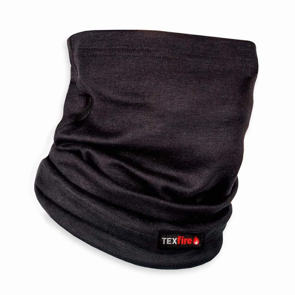 TEXFIRE | Gargantilla ignífuga para soldador. Protección contra chispas de soldadura. Certificado CE y EPI CAT II. Transpirable y muy elástica.