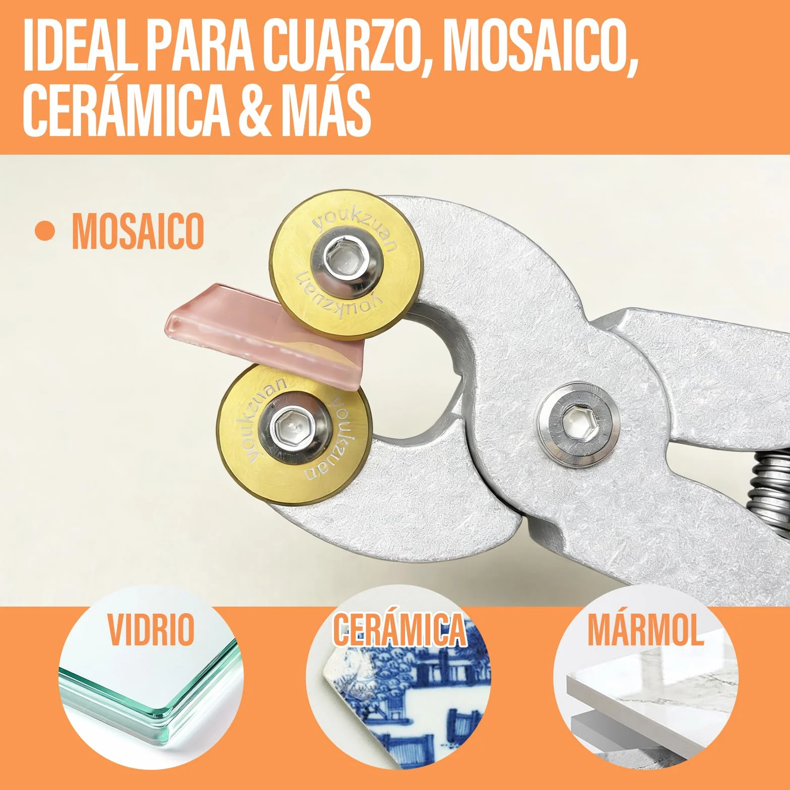 alicates para Azulejos de Vidrio y cerámica, alicates de Mosaico de Vidrio con Ruedas, alicates para Cortar Azulejos, alicates de Corte, Herramientas de Corte de alicates