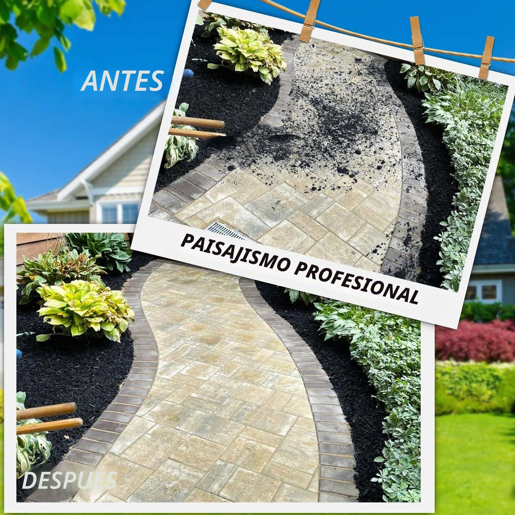 Aglutinante de Grava 2L Estabilizador para Paisajismo, Jardinería y Senderos - Adhesivo Duradero No Tóxico