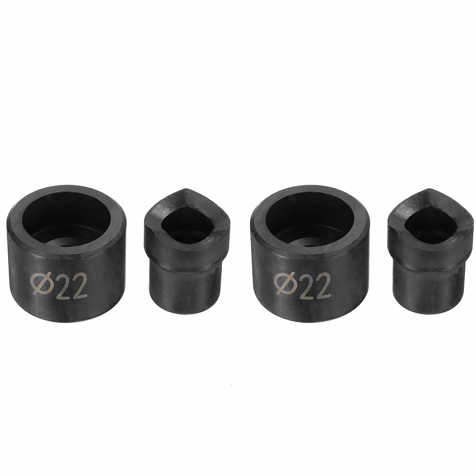 QUARKZMAN 2 Juegos de Punzón Y Matriz de Conduit de Acero Cromado de 22mm Juego de Cortador de Agujeros de Conduit Manual para Conductor de Golpe Hidráulico