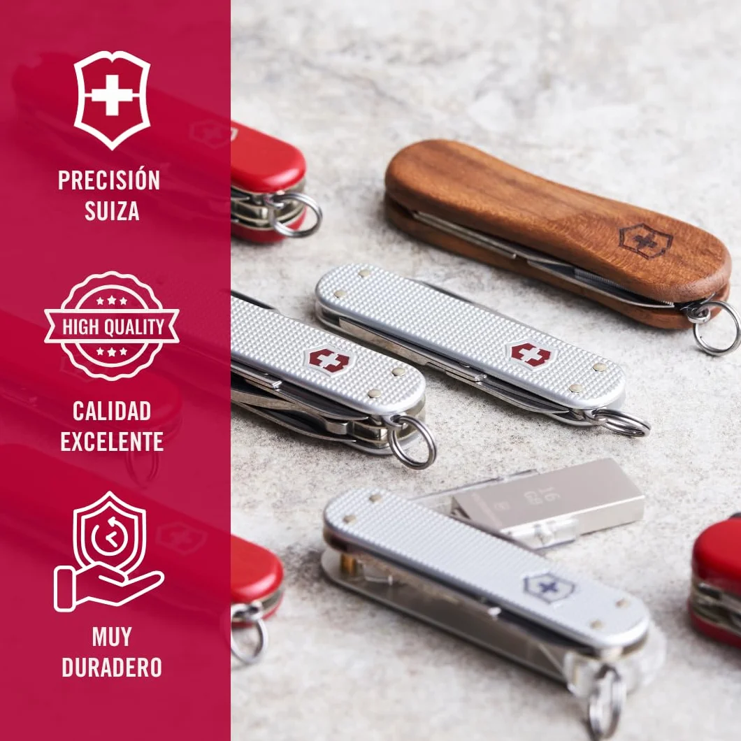 Victorinox V02300.26 Navaja Medio Taschenwerkzeug Alox Bantam, Alox Silber, Gris, M