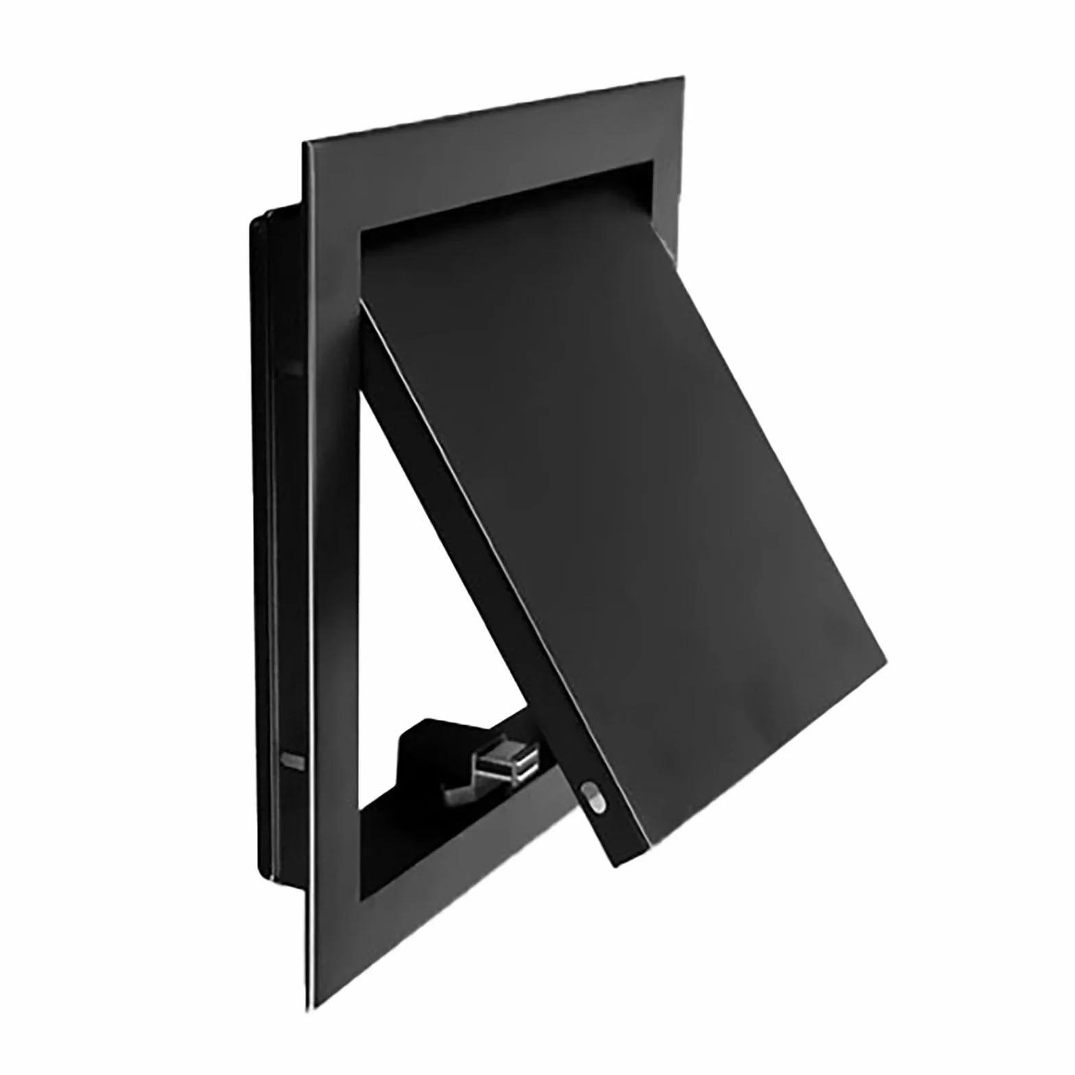 Trampilla Pladur Puerta Negra de Acceso para Tabiqueria Seca con Boton de Apertura, Panel de Acceso a la Fontanería Extraíble con Marco y Panel, Panel de Acceso Oculto(50x55cm(20x22in))