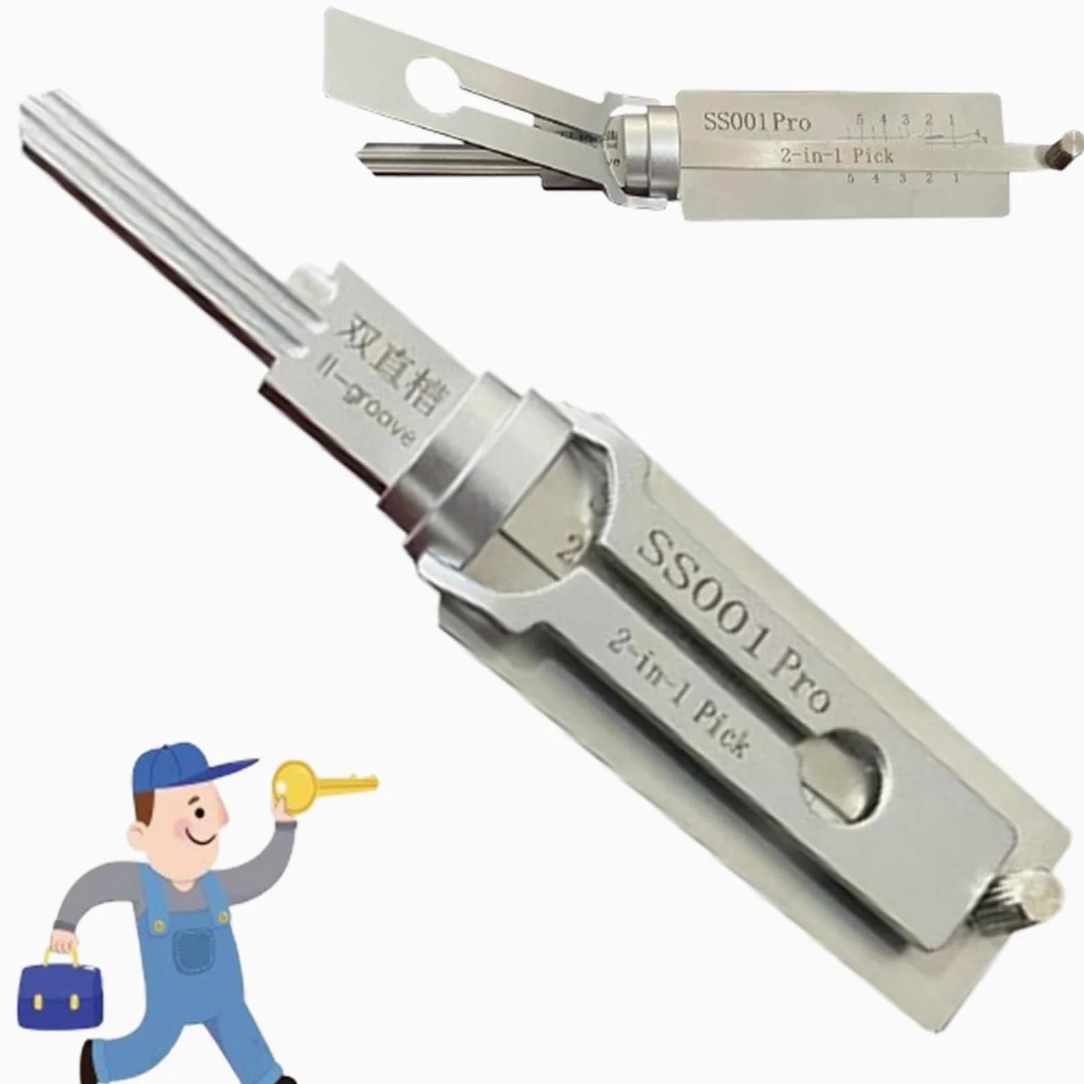 master key decoder,stainless steel master key decoder,fast key,door lock opener pick,lock pick decoder,decodificador de llaves 2 en 1,decoder tool,lecteur décodeur de crochetage de serrure pour auto