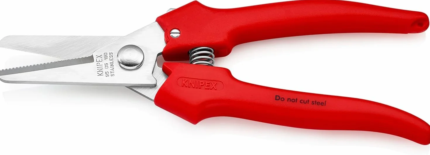 KNIPEX Tijeras universales con revestimiento de plástico 190 mm, 95 05 190