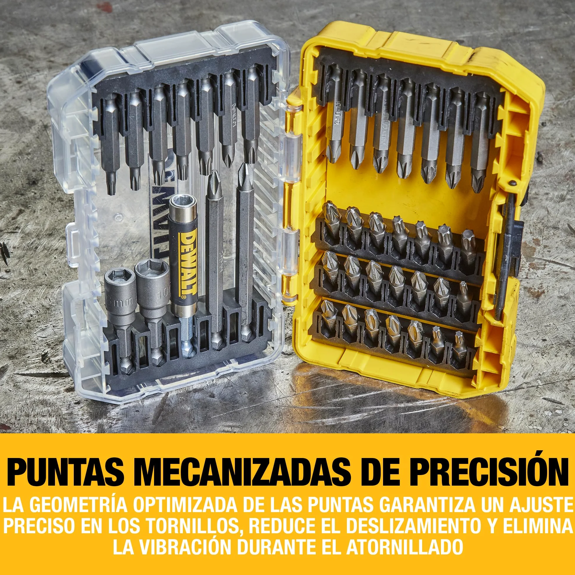 DEWALT Set de 40 Piezas para Atornillar en Estuche Compacto TOUGHCASE, DT70702