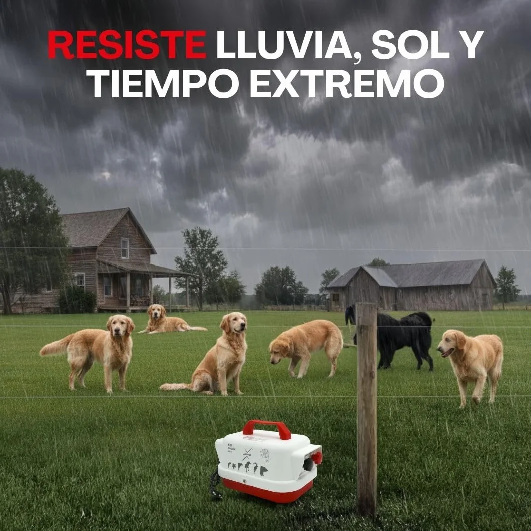 Pastor Eléctrico Guarda Can 230V 2,5J 9000V 15km Cerca Eléctrica Perros Caballos Cerdos Vacas