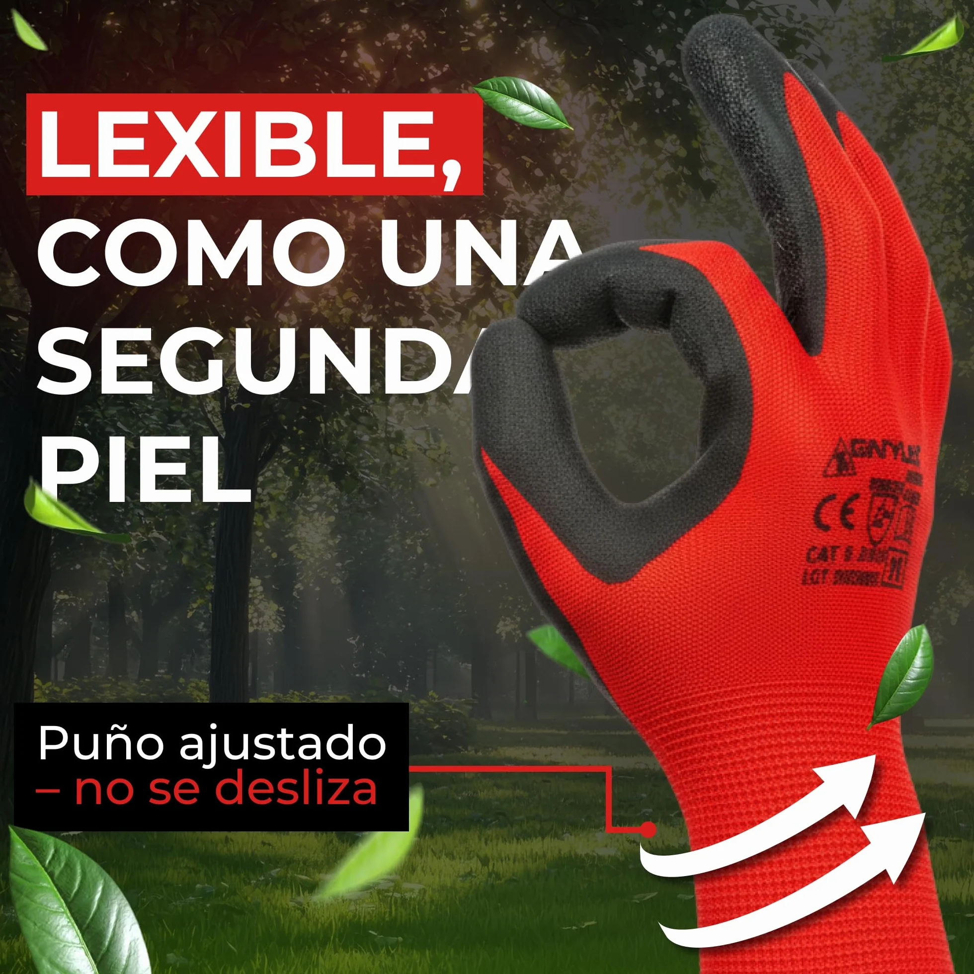 Guantes de Trabajo Resistentes a la Abrasión 12 Pares - Guantes de Jardinería y Montaje con Revestimiento de Látex - Protección Taller Mecánico Talla 9