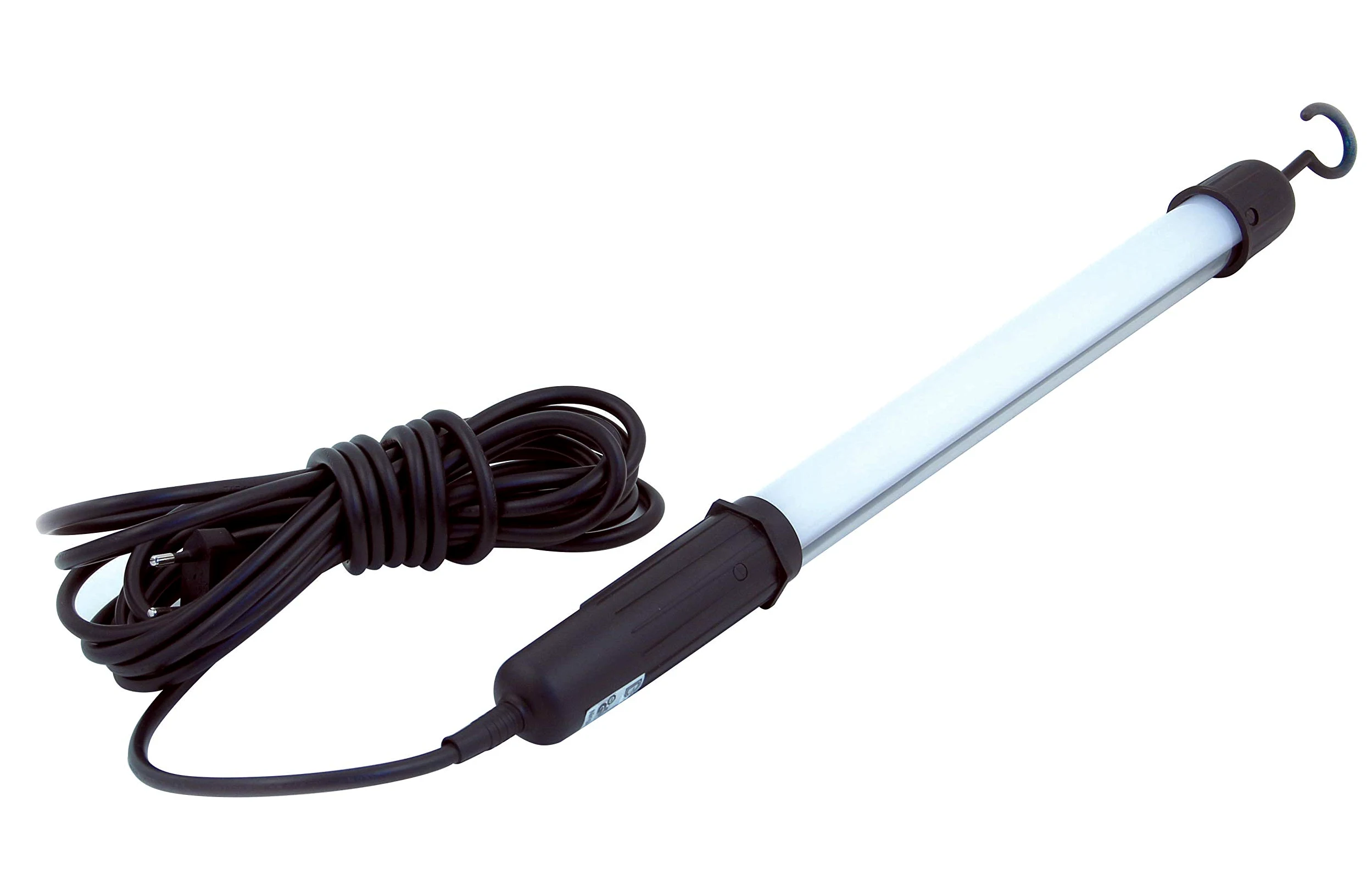 Velamp WORKSHOP Taller y lámpara de trabajo tubular LED. Super brillante (300lm, 5W). Con gancho y cable de 5m. Ideal para garaje, bricolaje, Negro, WORKSHOP LED