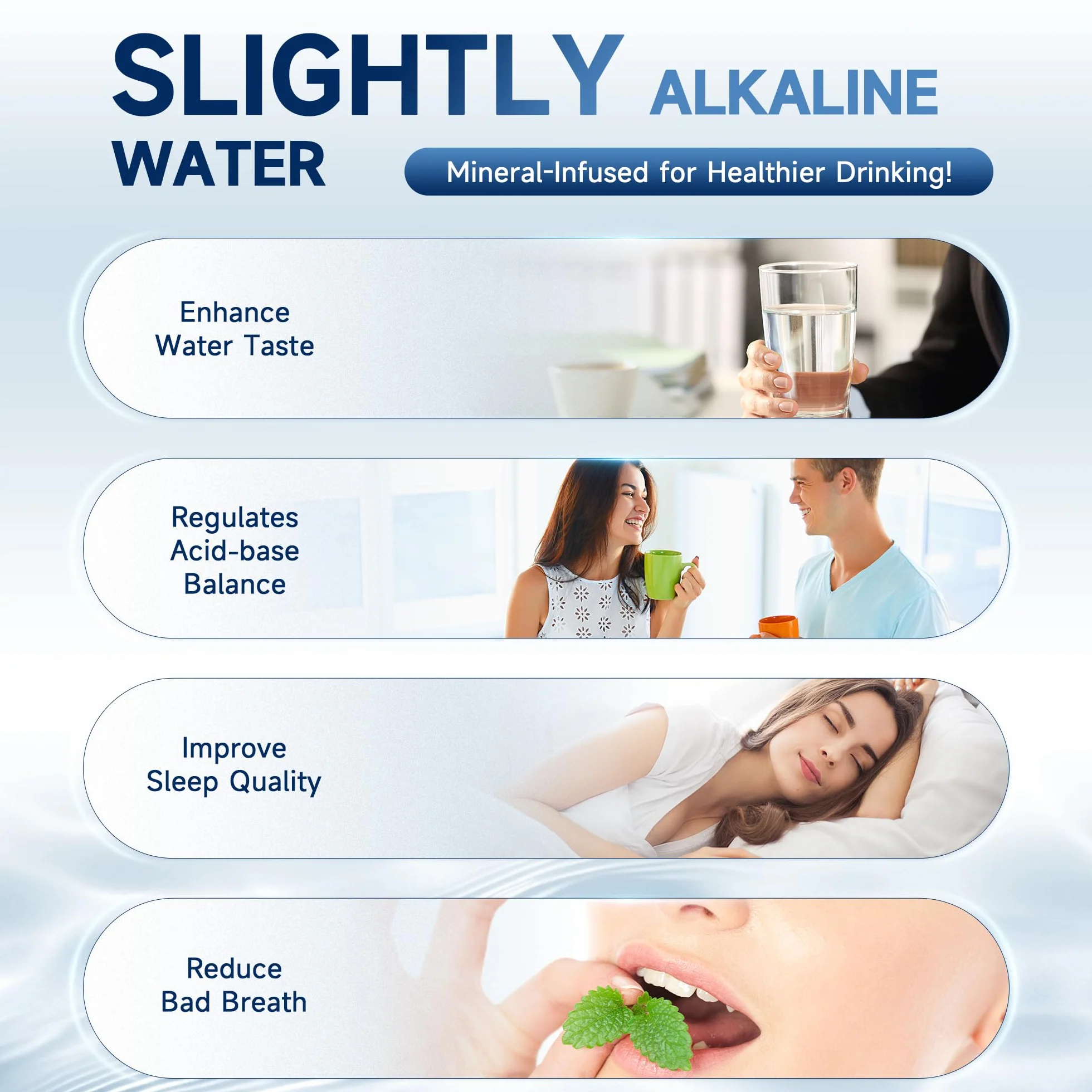 AQUALTRA USF-2B-10 Sistema de filtro bajo fregadero ligeramente alcalino, 75700 L, reduce PFOA, PFOS, cloro, plomo, mercurio, cloramina, fluoruro, partículas de microplásticos, mal sabor y olor