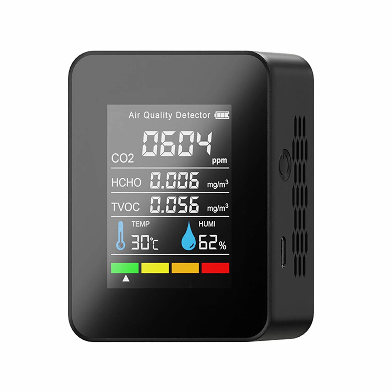 Detector de aire formaldehído, medidor de aire de alta precisión, detecta HCHO CO2 TVOC compuesto orgánico volátil